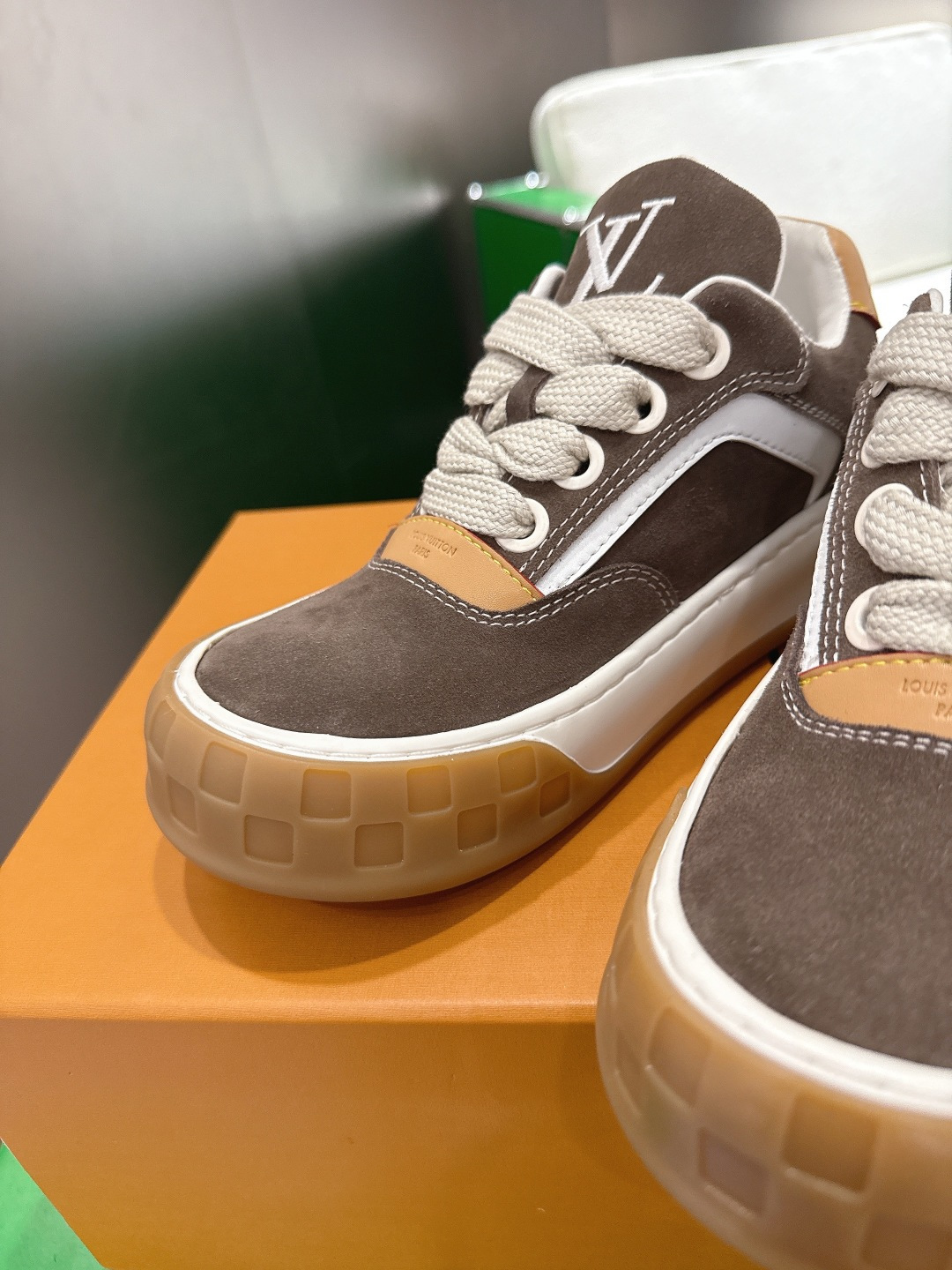 Louis Vuitton LV Skate Sneaker in Brown Suede Luxury Footwear
