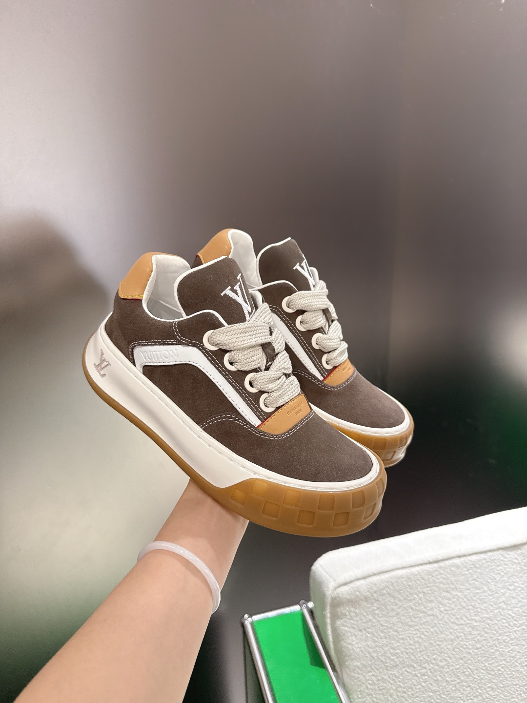 Louis Vuitton LV Skate Sneaker in Brown Suede Luxury Footwear