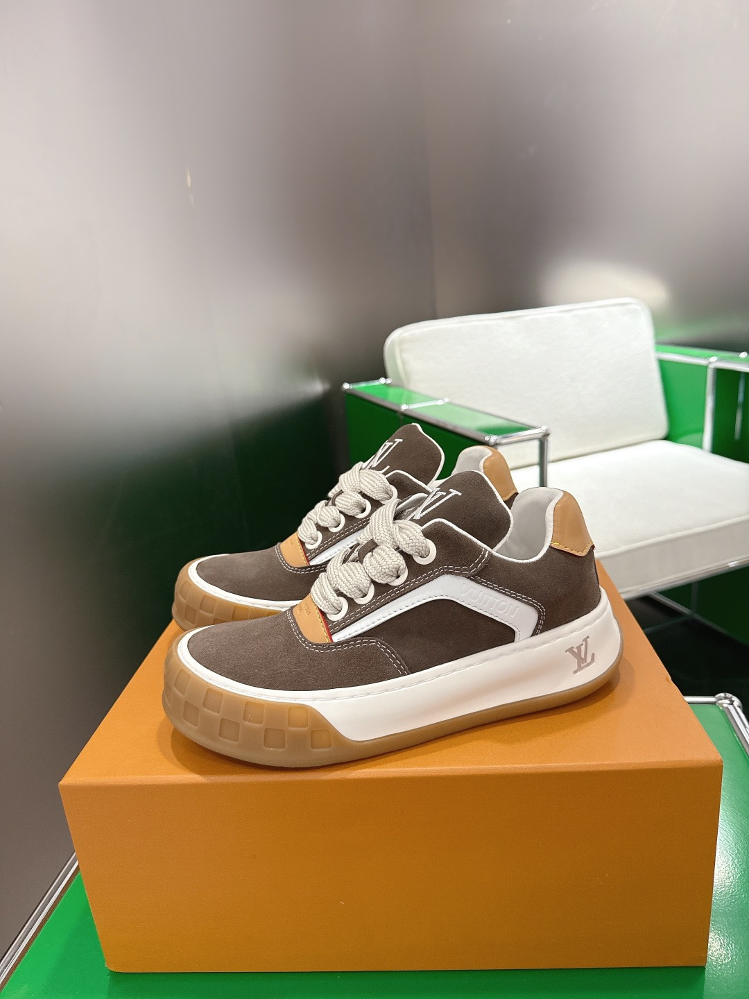 Louis Vuitton LV Skate Sneaker in Brown Suede Luxury Footwear