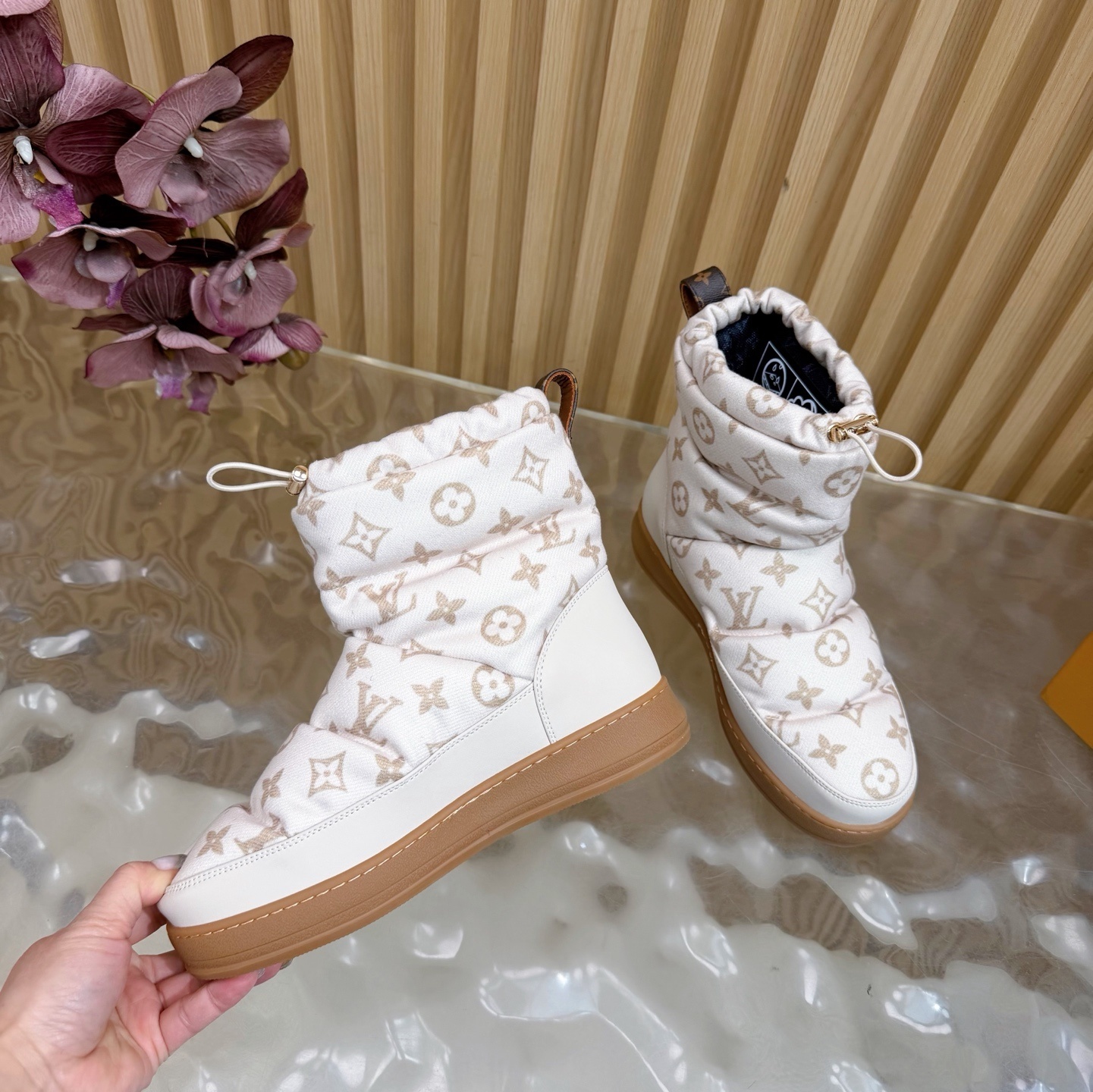 Louis Vuitton Pillow Comfort Ankle Boot White Monogram Canvas