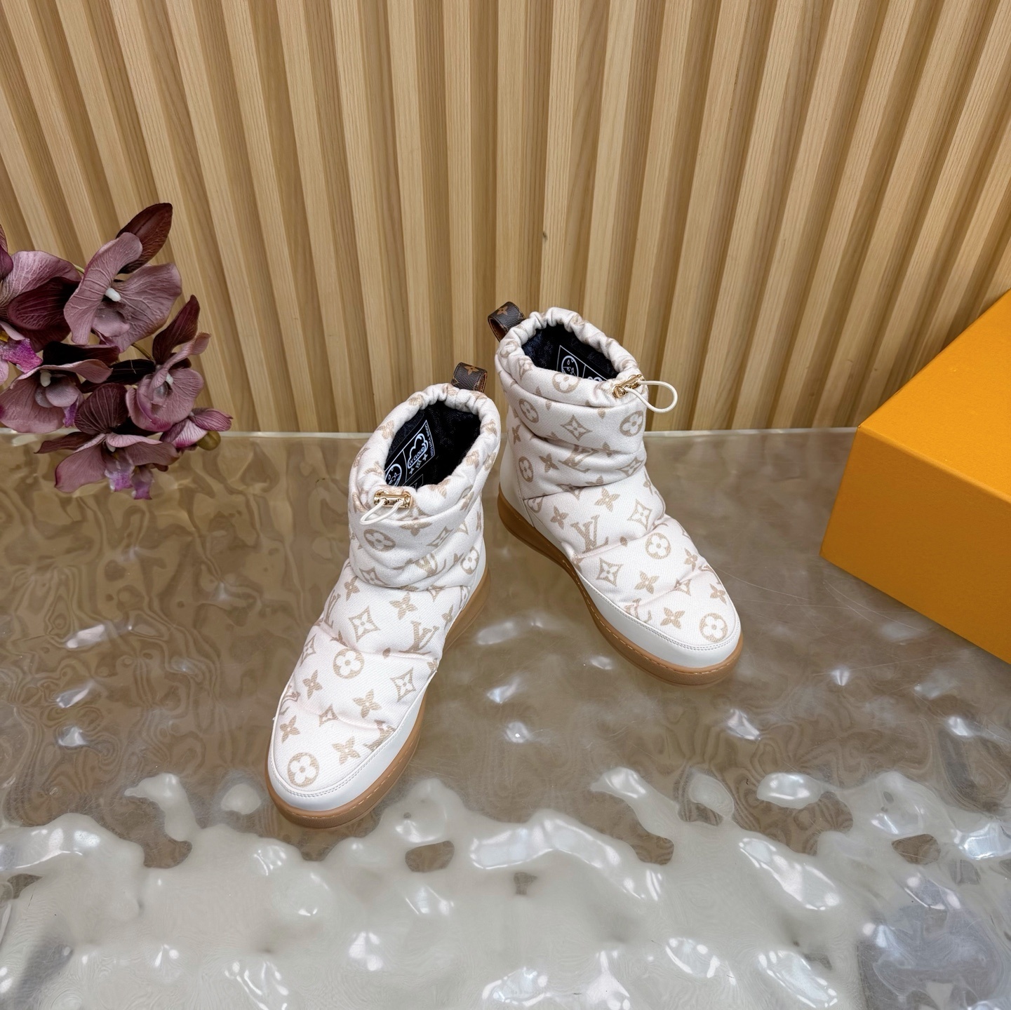 Louis Vuitton Pillow Comfort Ankle Boot White Monogram Canvas