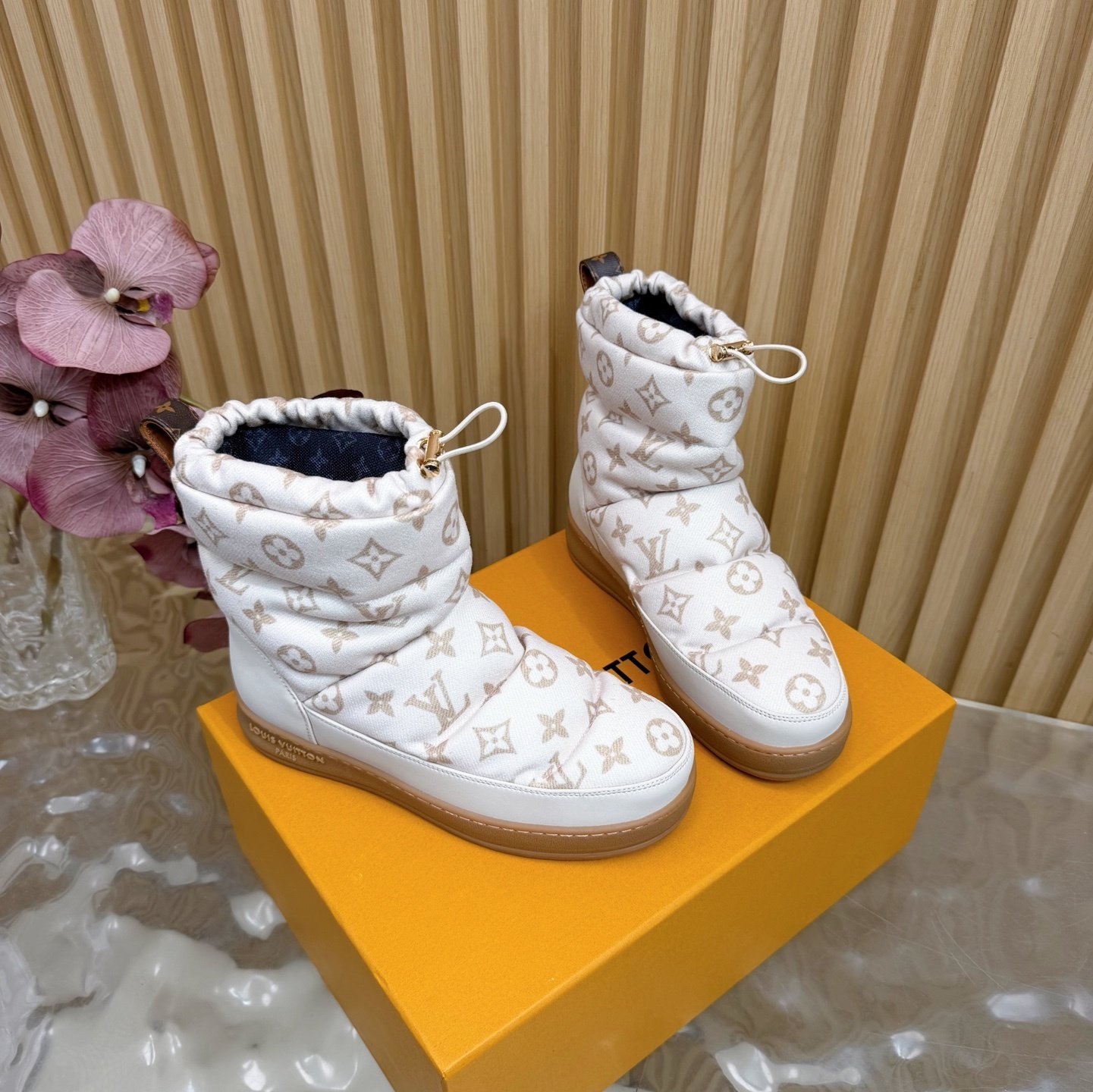 Louis Vuitton Pillow Comfort Ankle Boot White Monogram Canvas