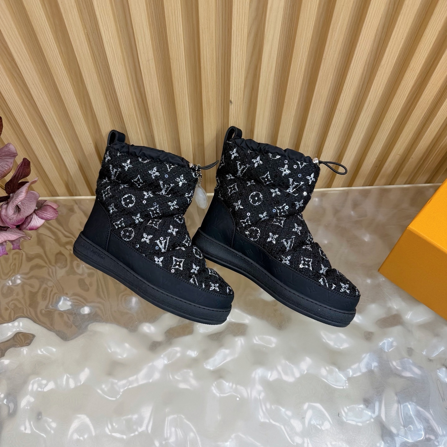 Louis Vuitton Monogram Pillow Comfort Black Ankle Boots