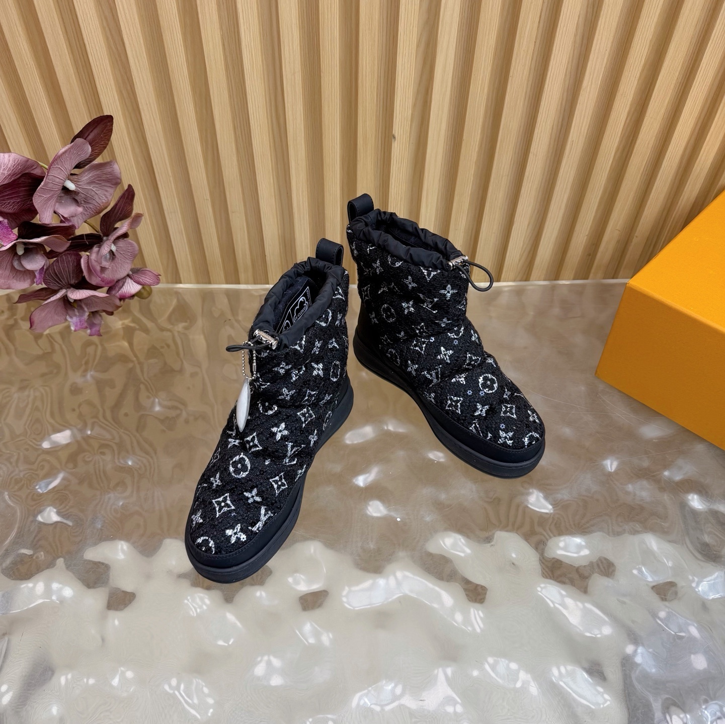 Louis Vuitton Monogram Pillow Comfort Black Ankle Boots