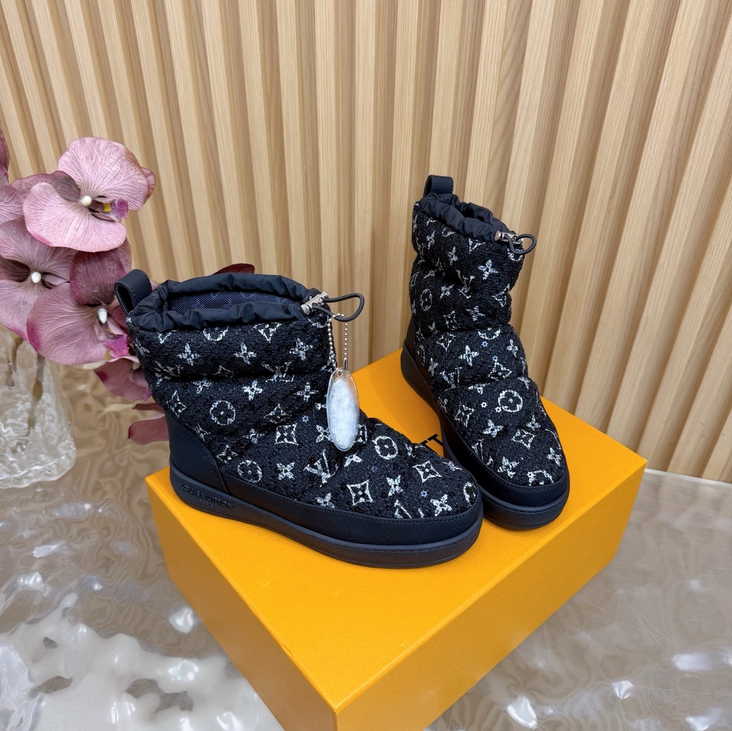 Louis Vuitton Monogram Pillow Comfort Black Ankle Boots