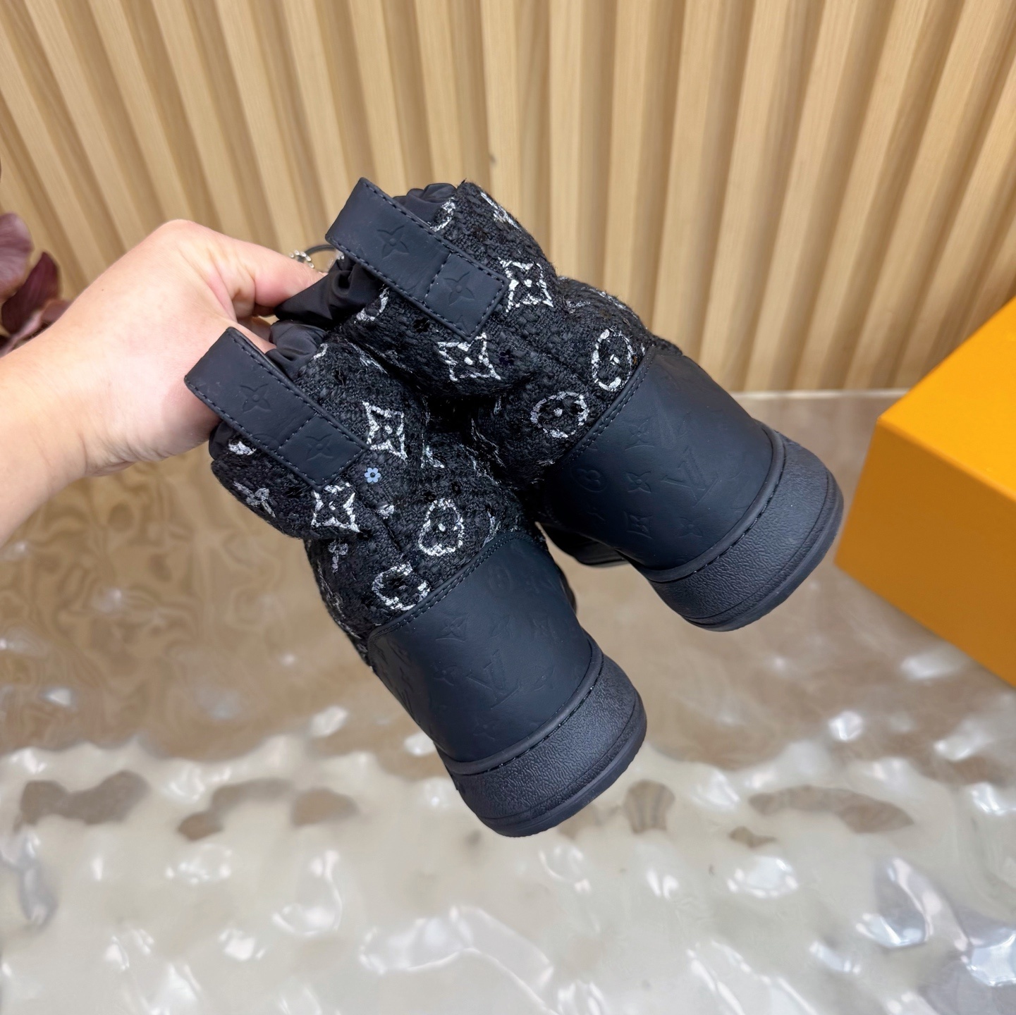 Louis Vuitton Monogram Pillow Comfort Black Ankle Boots