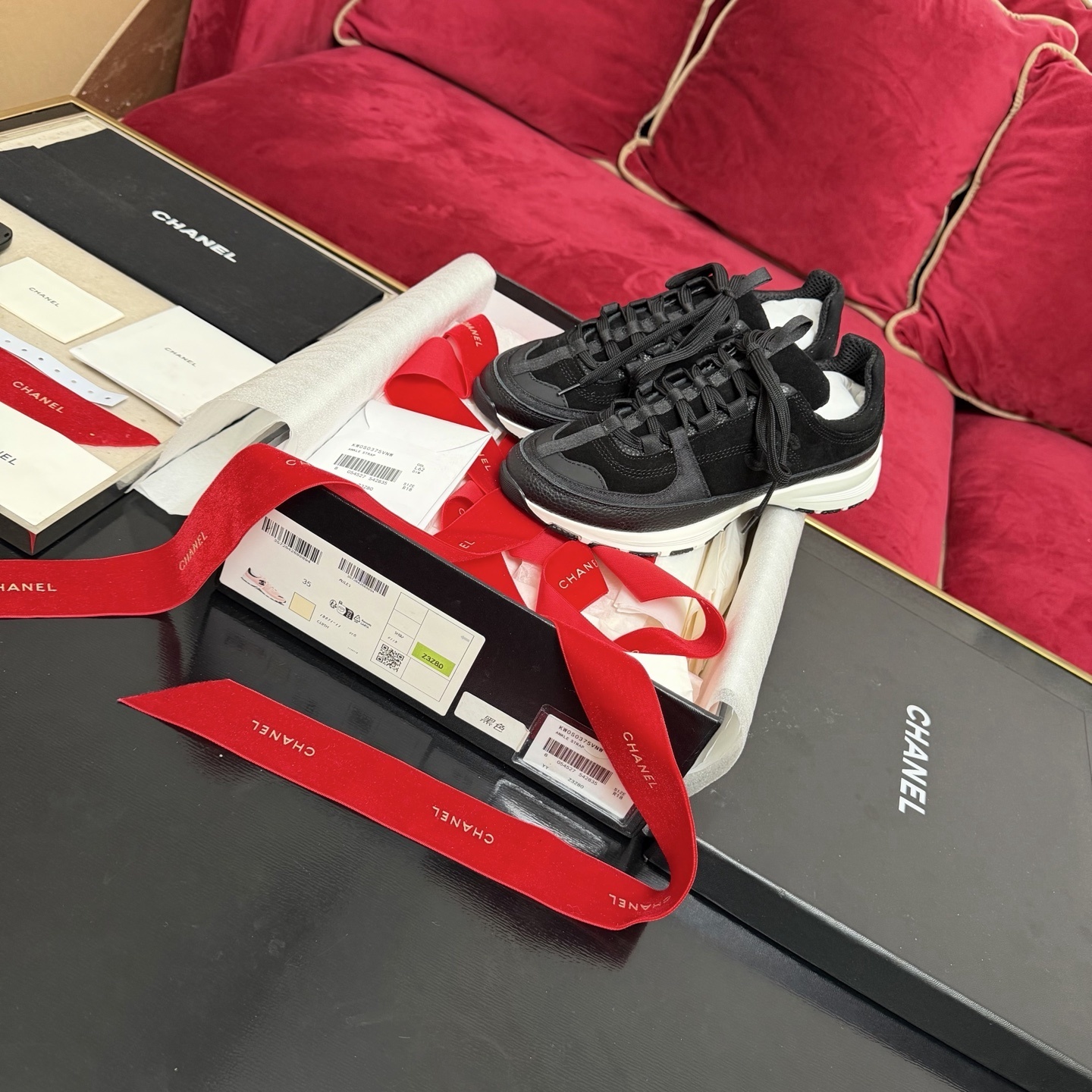 Chanel Black Leather and Suede Sneakers – Luxury Designer Footwear