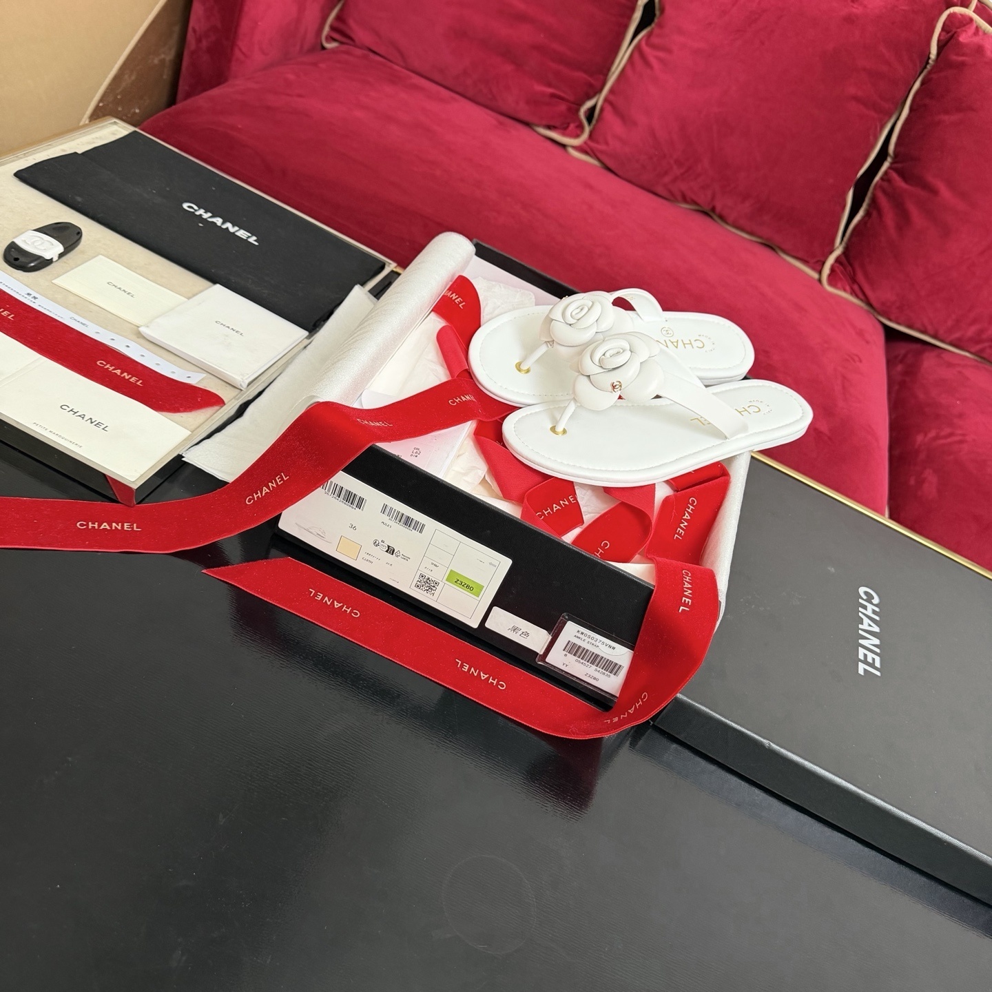Chanel Camellia White Leather Thong Sandals – Elegant Summer Mules