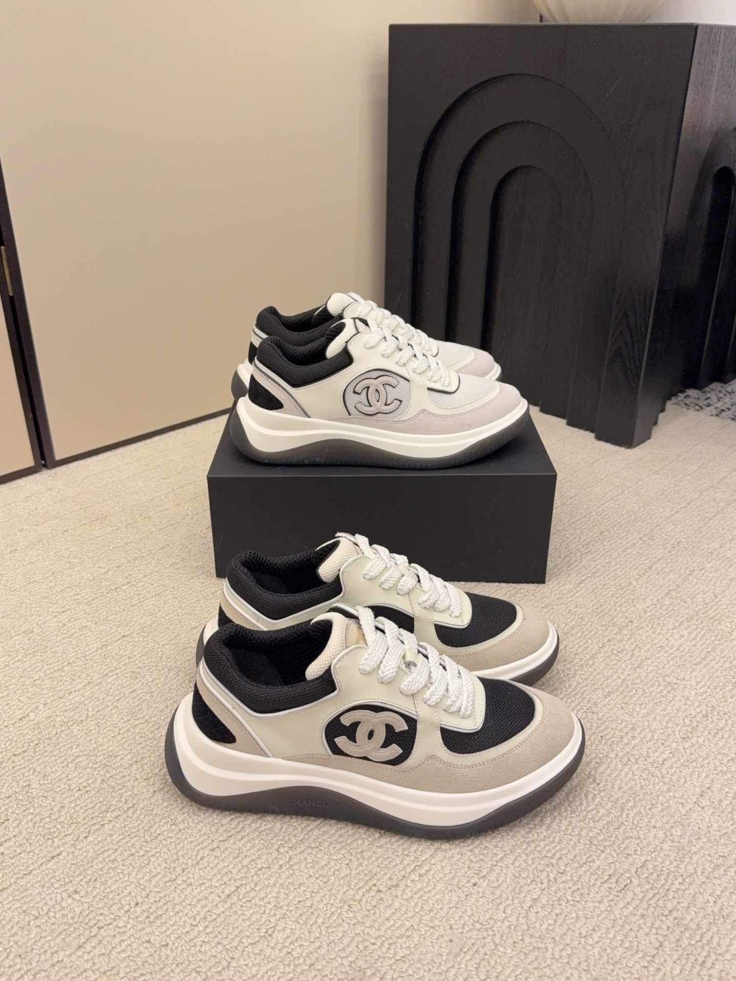 Luxury Chanel CC Logo Sneakers – Women’s Designer Mesh & Suede Shoes