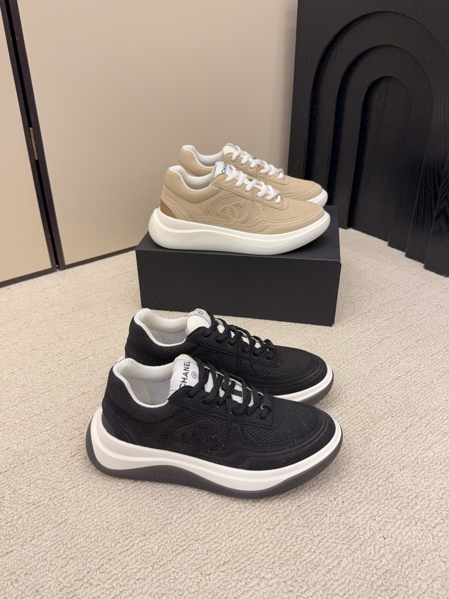 Luxury Chanel Women’s Platform Sneakers – Premium Mesh Trainers