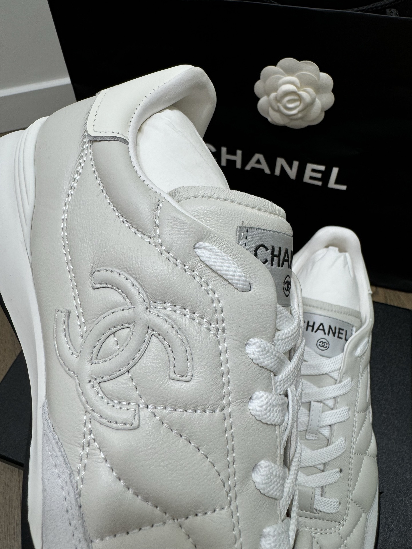 Chanel White Quilted Leather Sneakers - Iconic Luxury Footwear