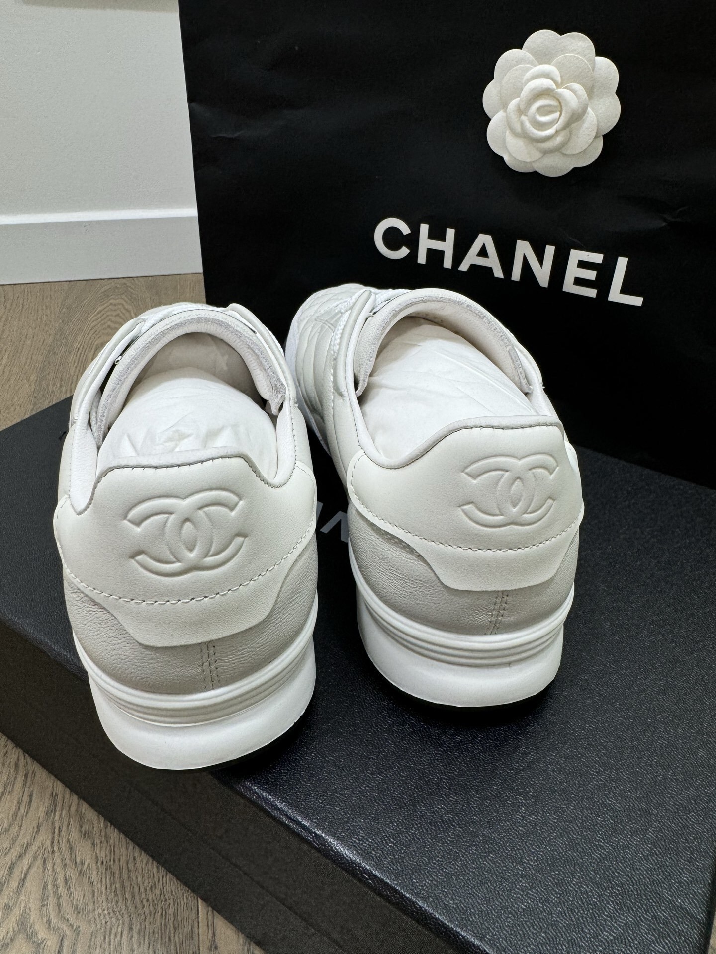Chanel White Quilted Leather Sneakers - Iconic Luxury Footwear