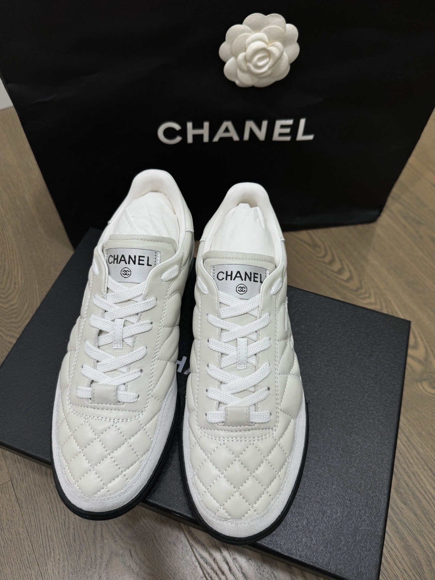Chanel White Quilted Leather Sneakers – Iconic Luxury Footwear
