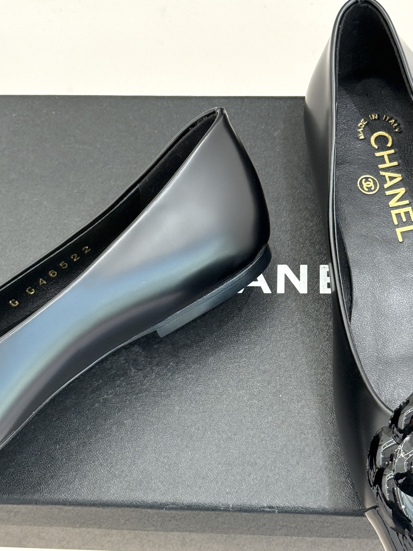 Chanel Camellia Lambskin Ballet Flats - Elegant Black Designer Shoes