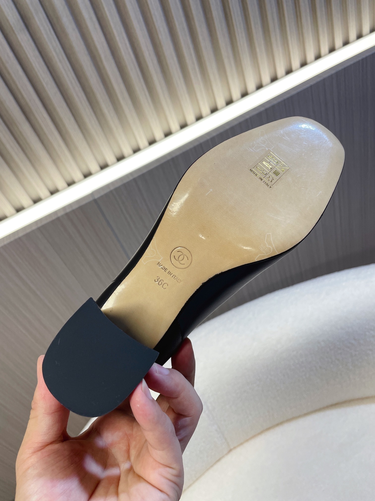 Chanel Black Leather Ankle Boots with Chain & Patent CC Cap Toe