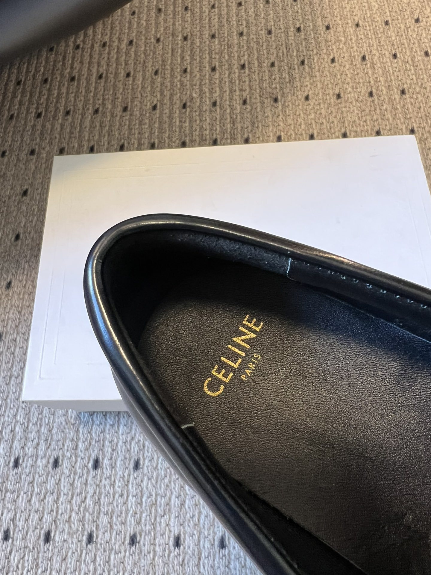 Celine Margaret Loafers with Triomphe Chain & Fringe - Black