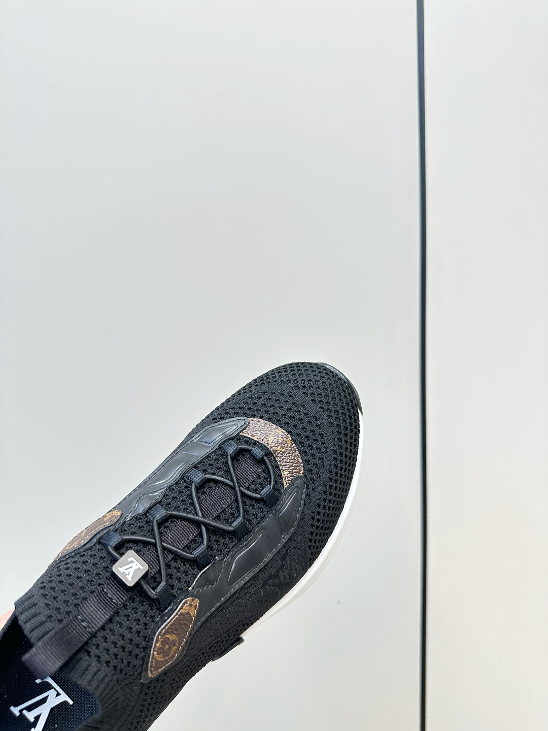 Louis Vuitton Black Monogram Knit Sneakers - Luxury Designer Trainers