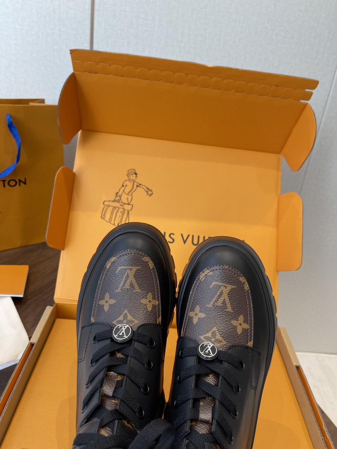 Louis Vuitton Metropolis Flat Ranger Boots Monogram Canvas Black