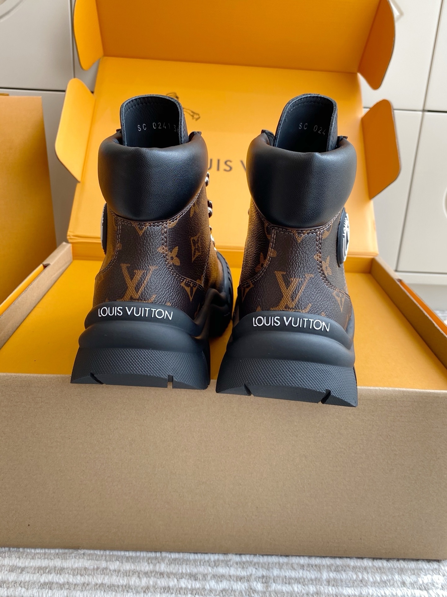 Louis Vuitton Monogram Canvas Hiking Boots - Luxury Winter Footwear