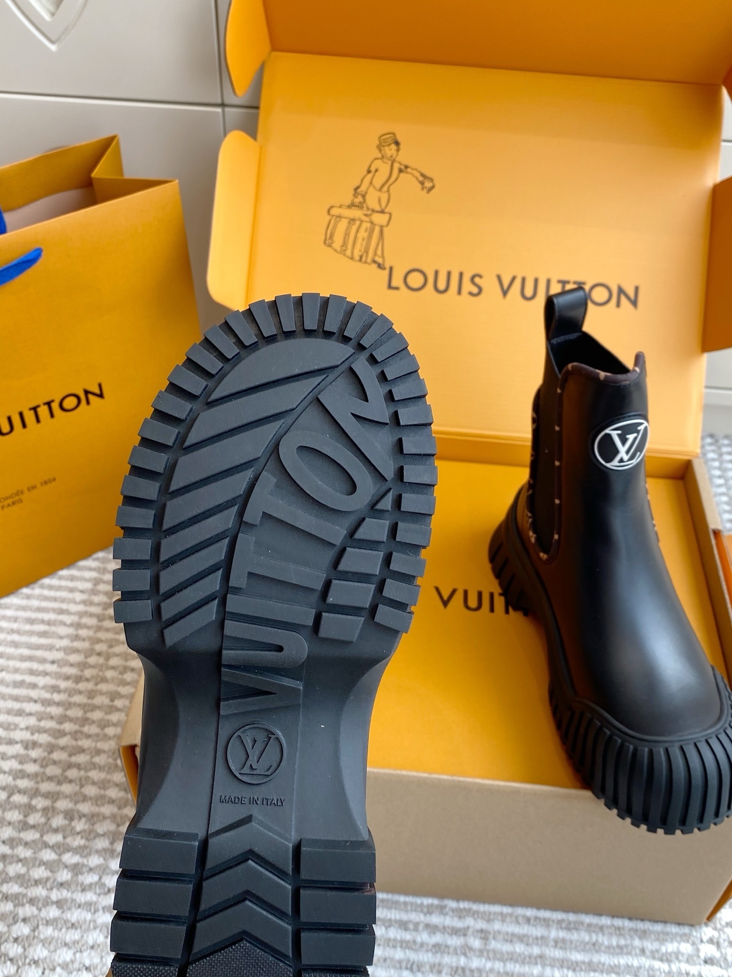 Louis Vuitton Territory Flat Half Boots - Black Leather Ankle Boots