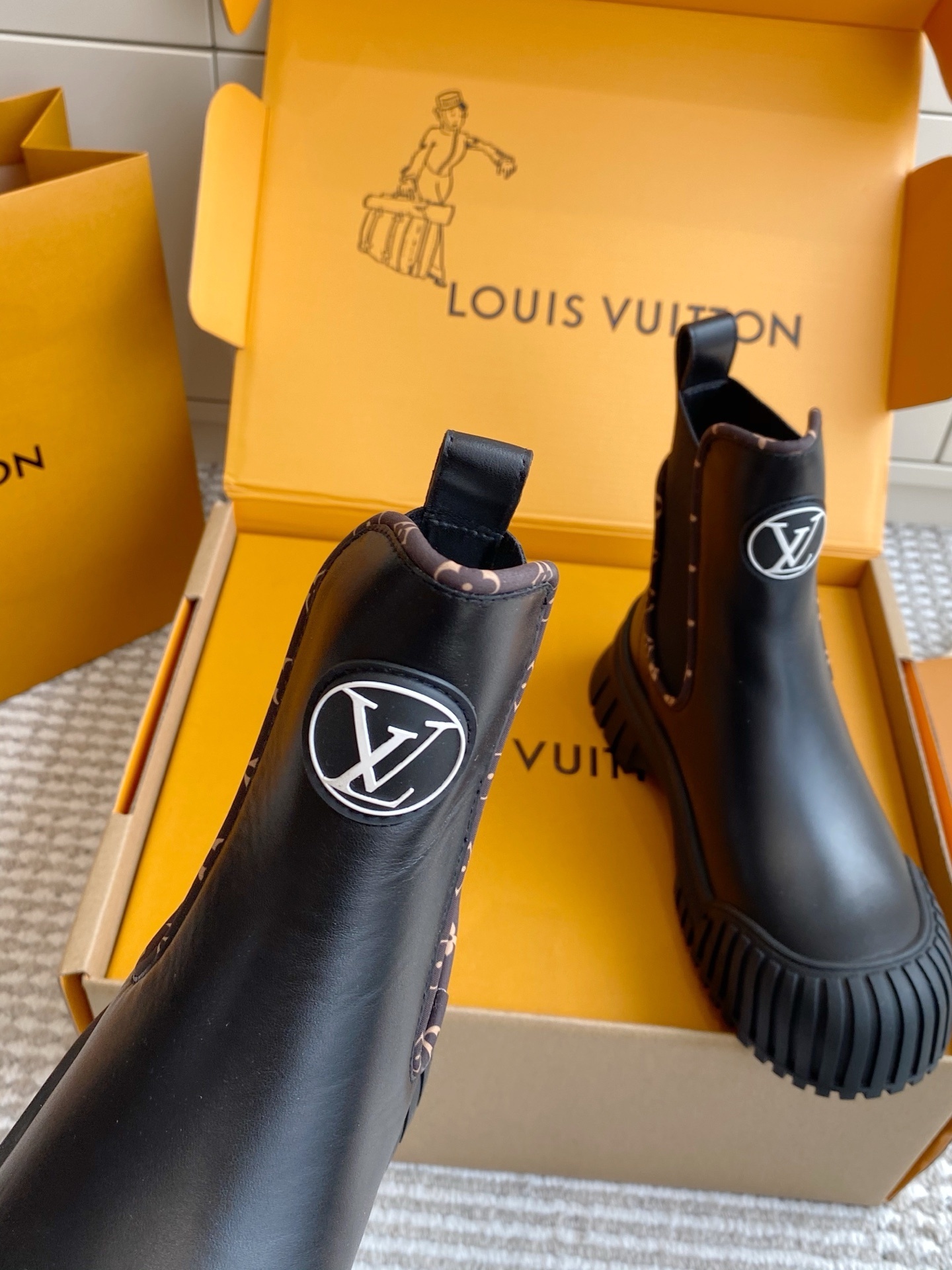 Louis Vuitton Territory Flat Half Boots - Black Leather Ankle Boots