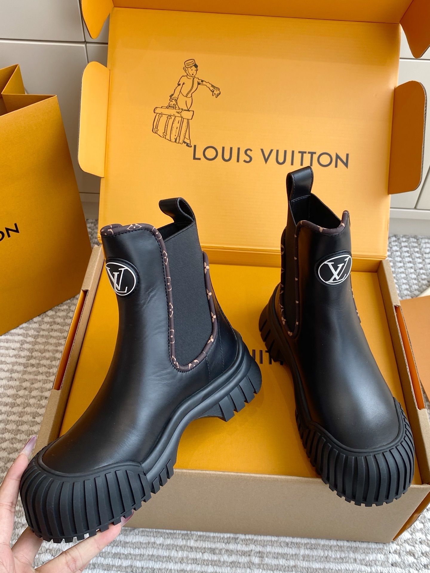 Louis Vuitton Territory Flat Half Boots - Black Leather Ankle Boots