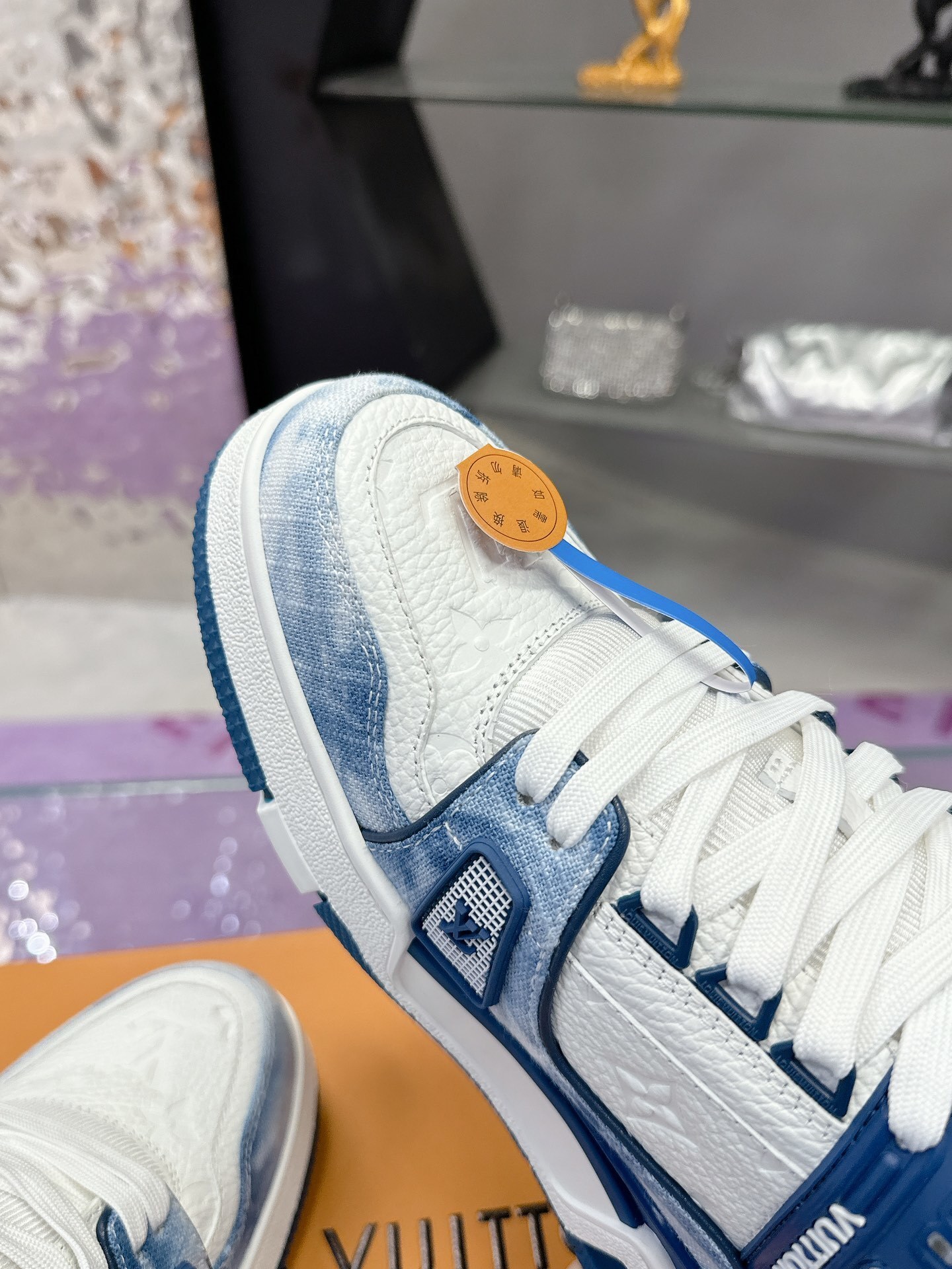 Louis Vuitton LV Trainer Blue Monogram Denim Sneakers