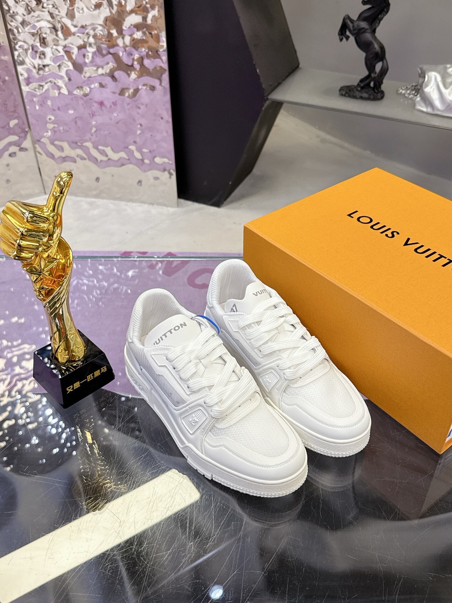 Louis Vuitton LV Trainer Sneakers - All White Luxury Men's Shoes