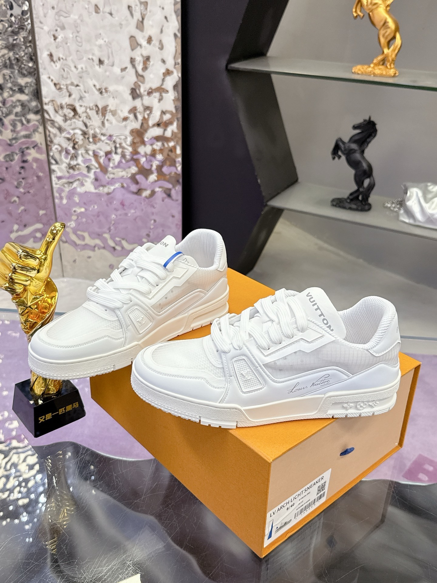 Louis Vuitton LV Trainer Sneakers - All White Luxury Men's Shoes