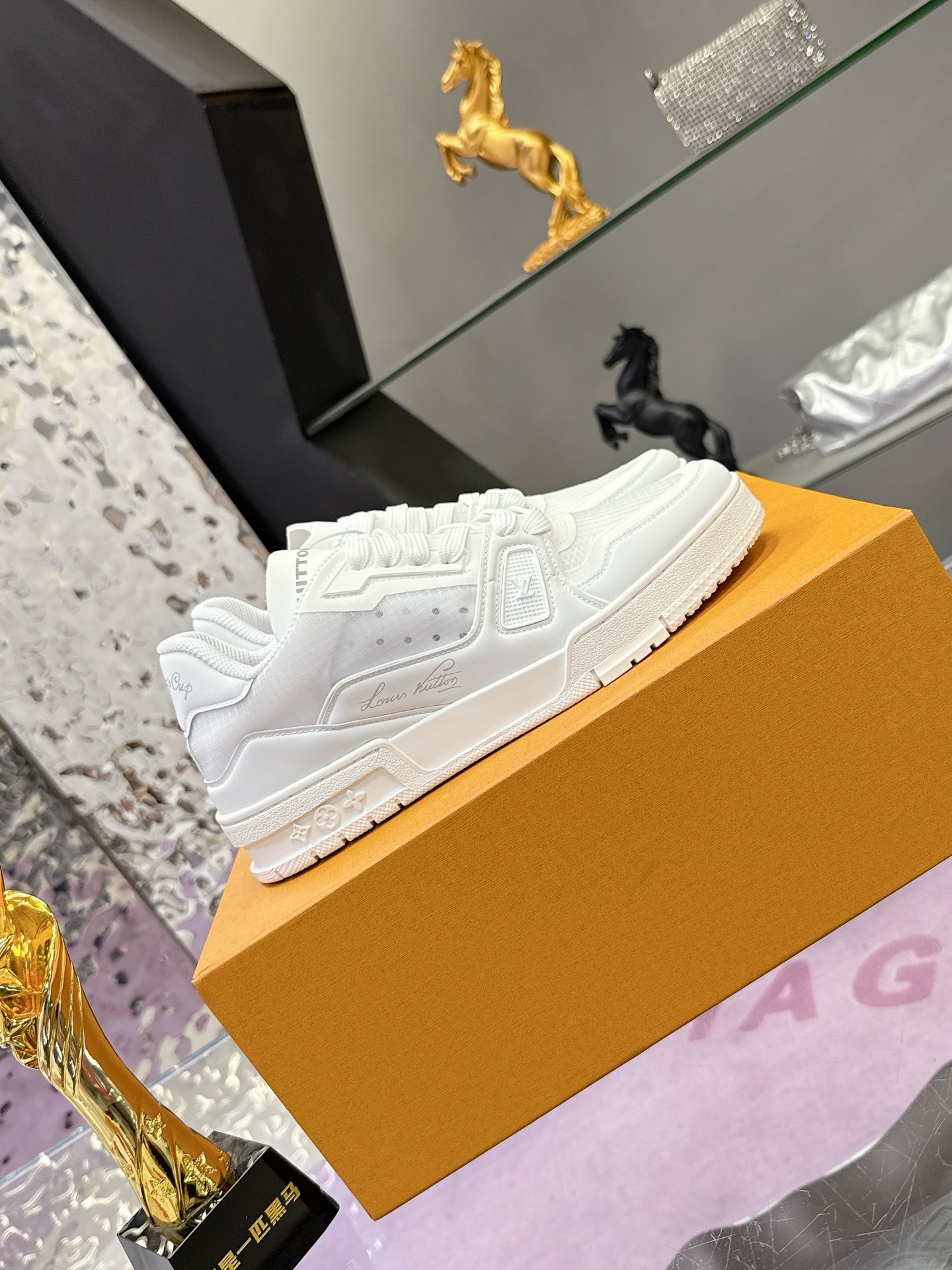 Louis Vuitton LV Trainer Sneakers - All White Luxury Men's Shoes