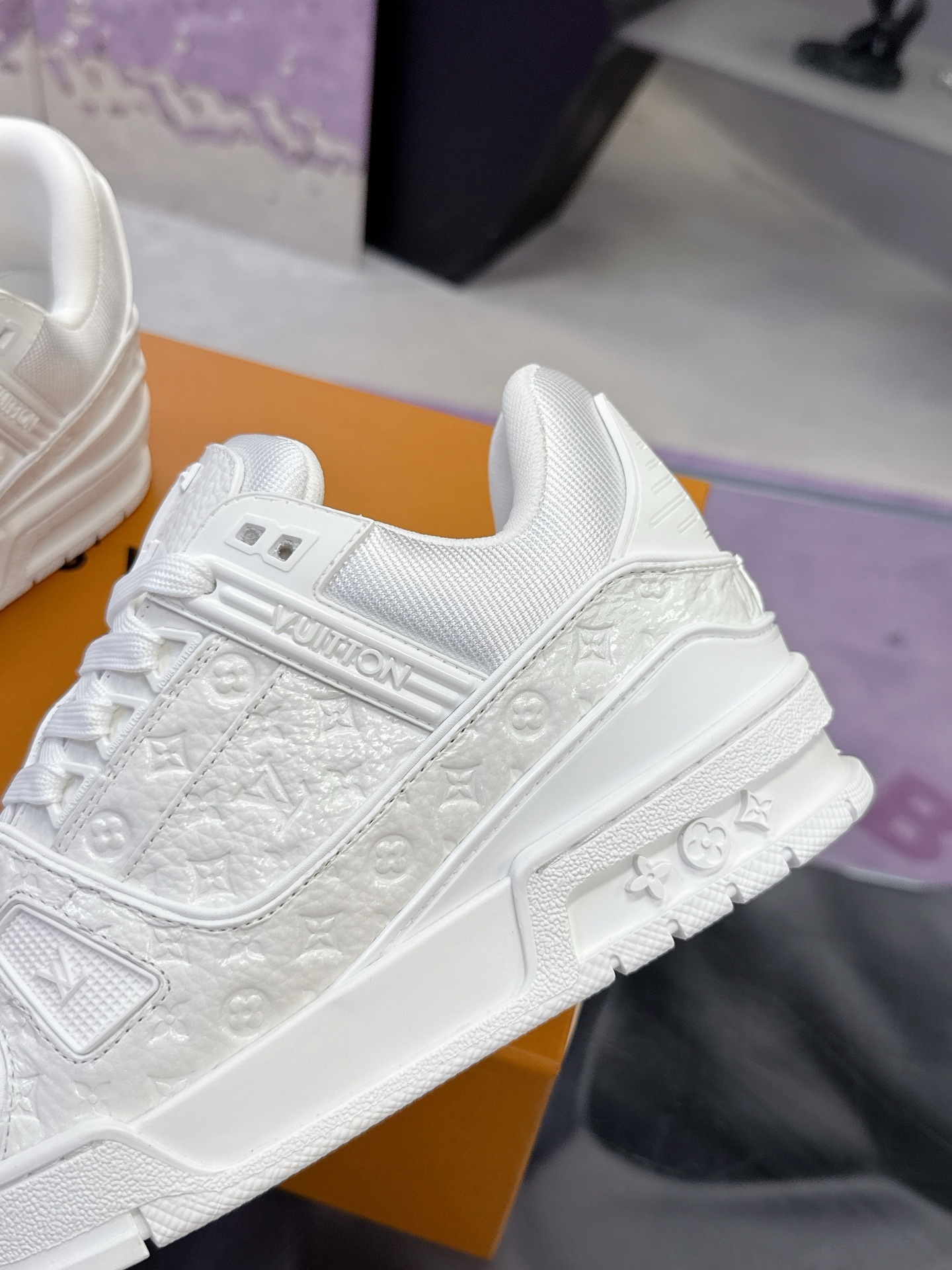 Louis Vuitton LV Trainer Sneakers White Monogram Leather