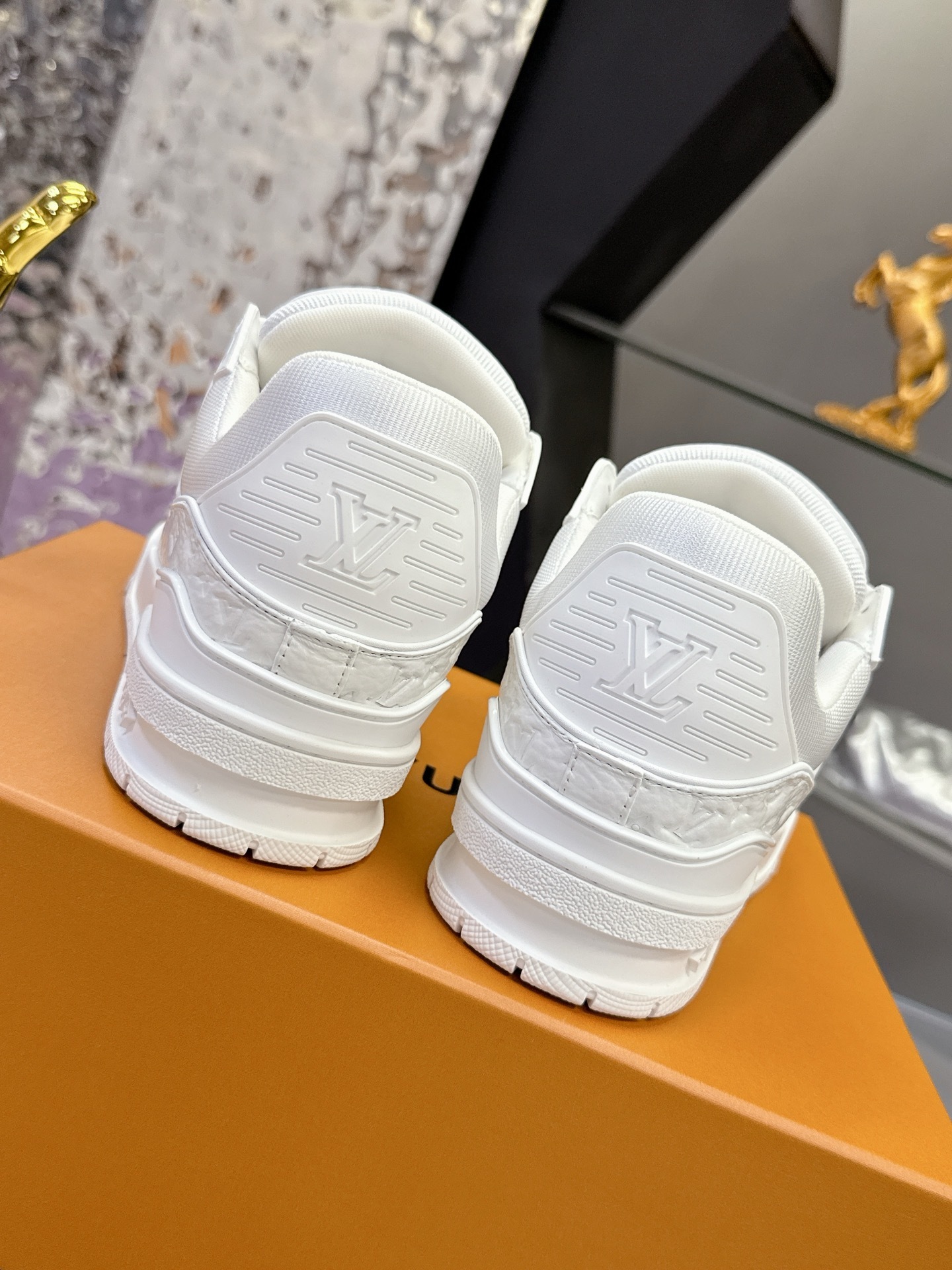 Louis Vuitton LV Trainer Sneakers White Monogram Leather