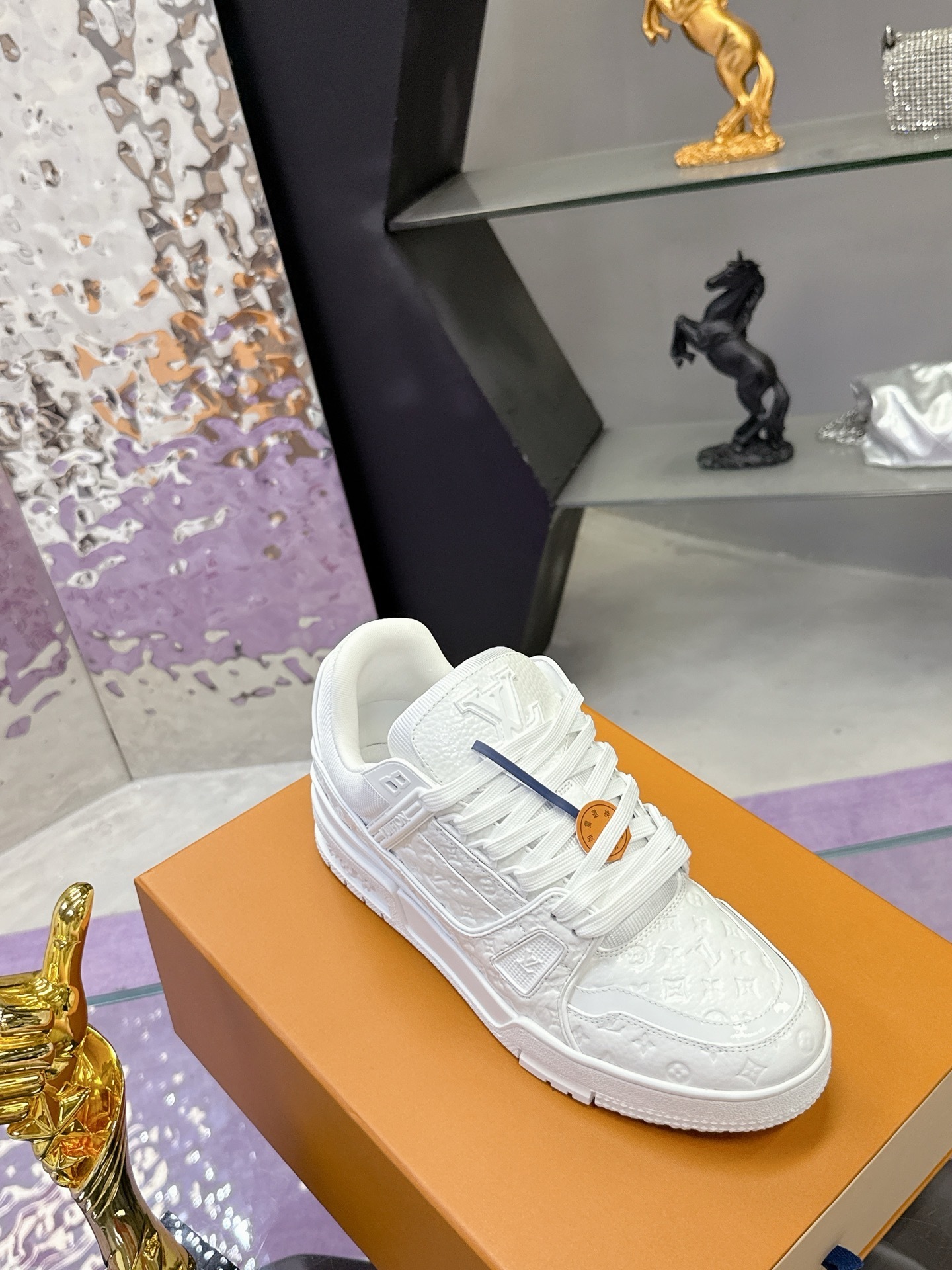 Louis Vuitton LV Trainer Sneakers White Monogram Leather