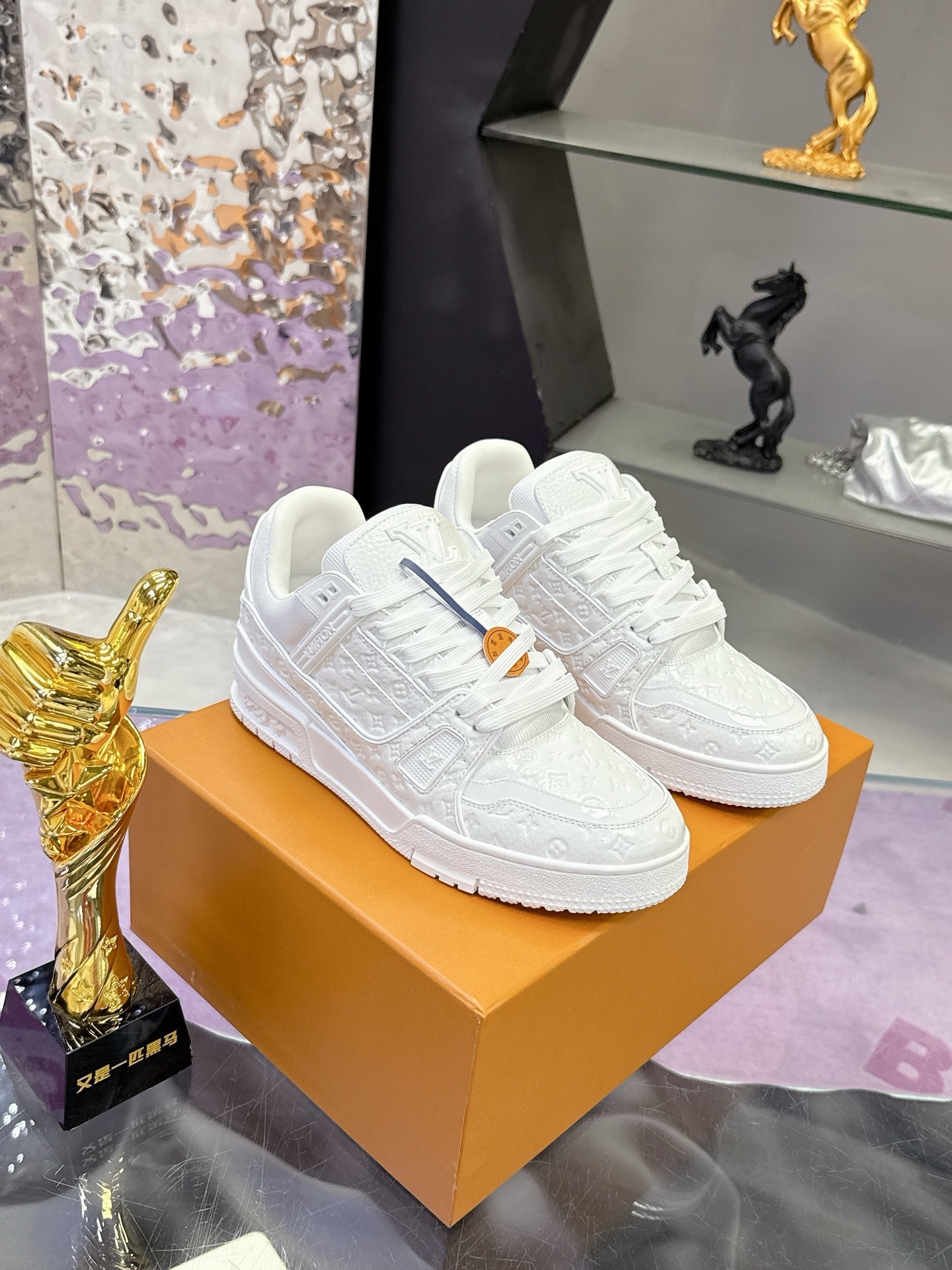 Louis Vuitton LV Trainer Sneakers White Monogram Leather