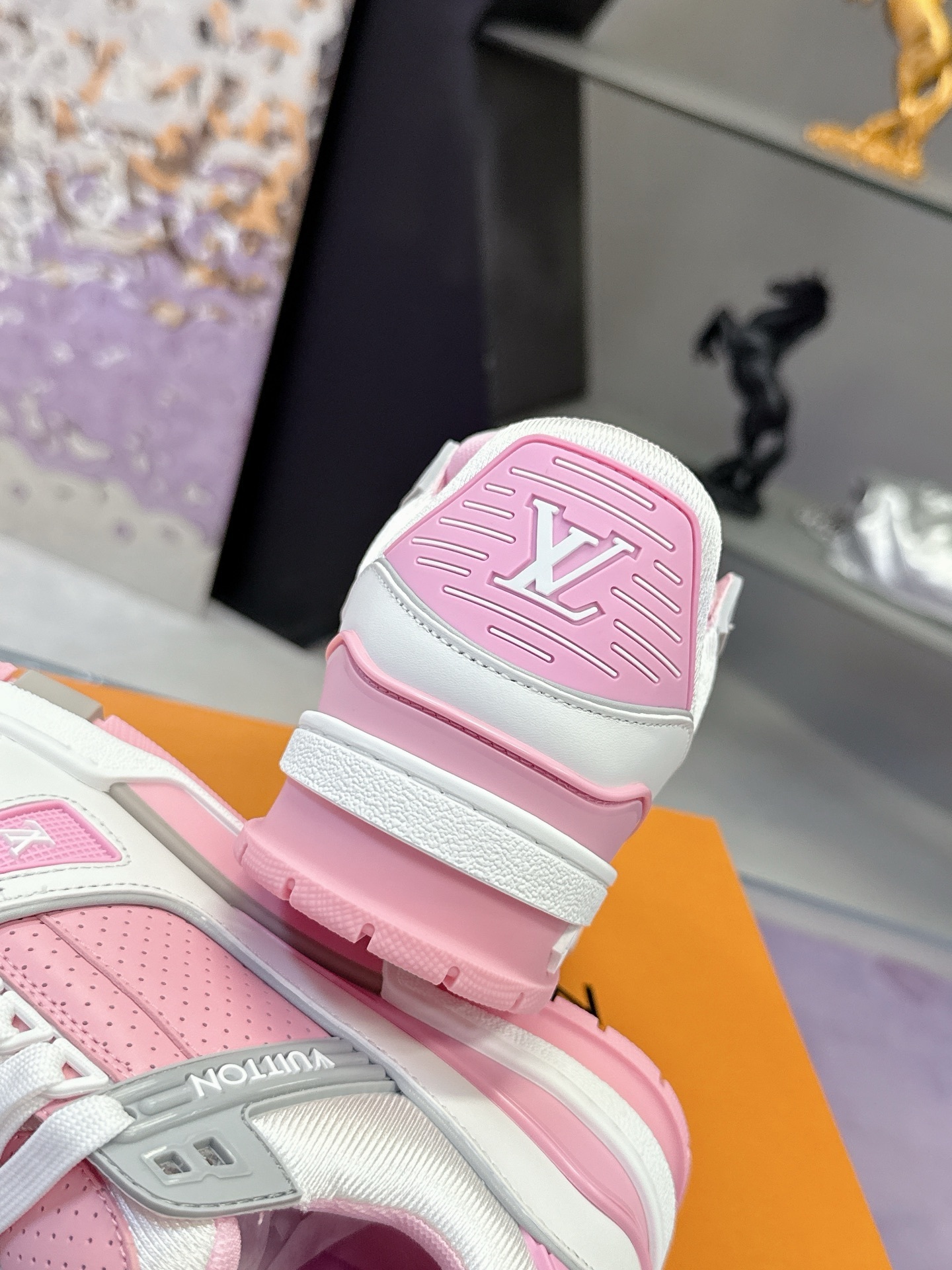 Louis Vuitton LV Trainer Pink White Sneakers - Luxury Leather Shoes