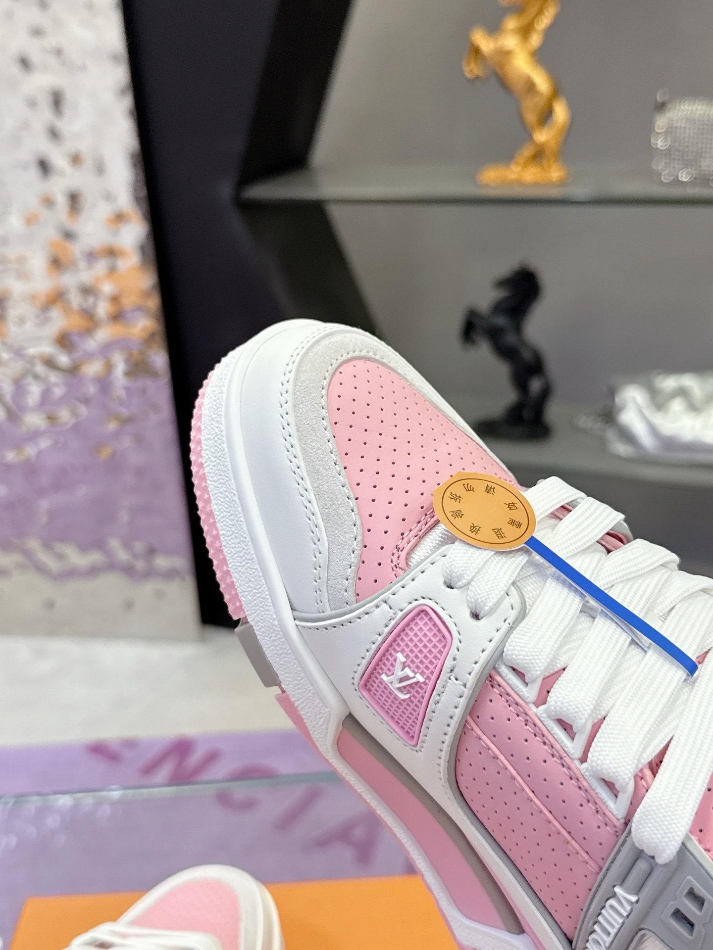 Louis Vuitton LV Trainer Pink White Sneakers - Luxury Leather Shoes