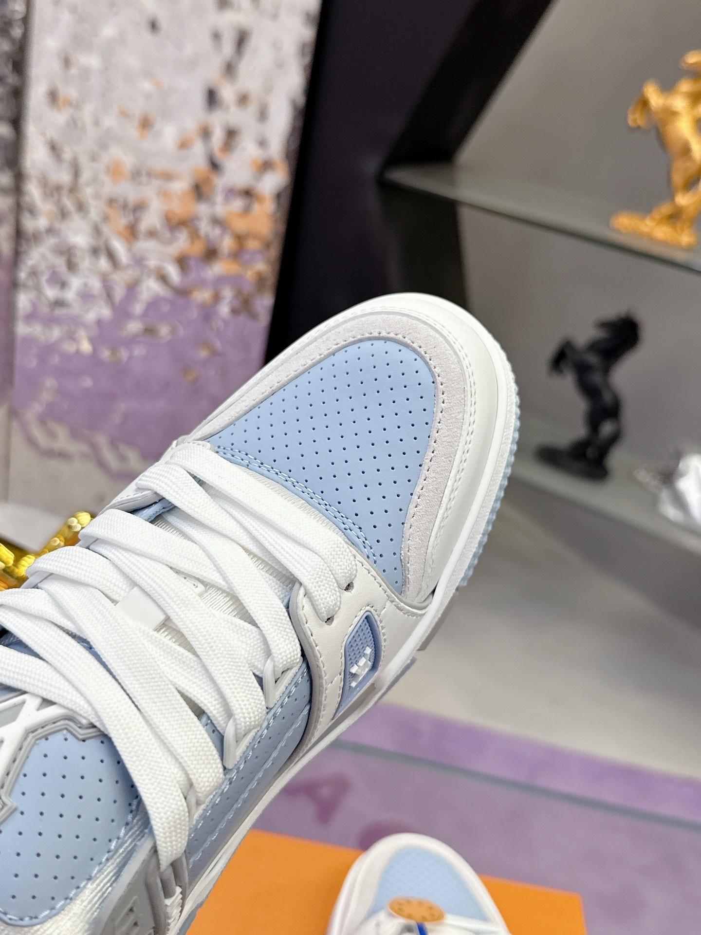 Louis Vuitton LV Trainer Sneakers Light Blue White Luxury Footwear