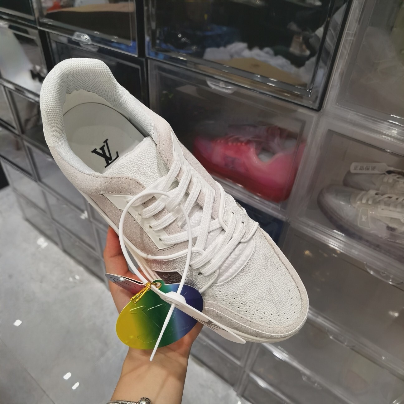 Louis Vuitton LV Trainer Sneakers & Designer Accessories Set