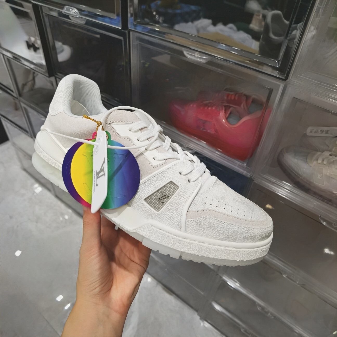 Louis Vuitton LV Trainer Sneakers & Designer Accessories Set