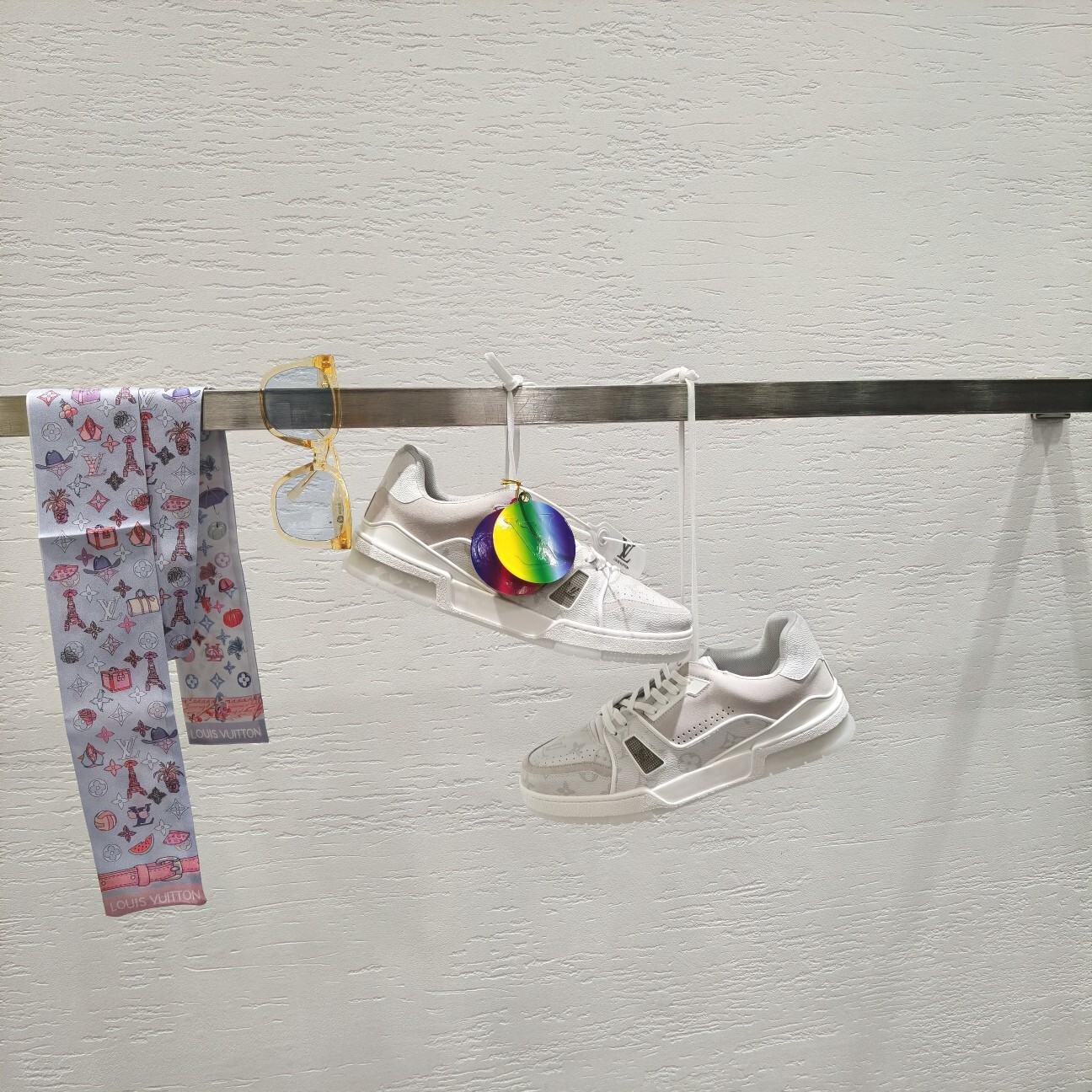 Louis Vuitton LV Trainer Sneakers & Designer Accessories Set