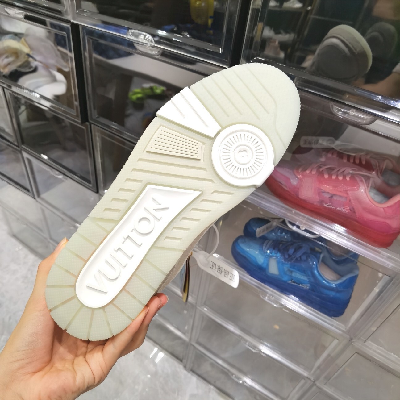 Louis Vuitton LV Trainer White Leather & Mesh Sneakers