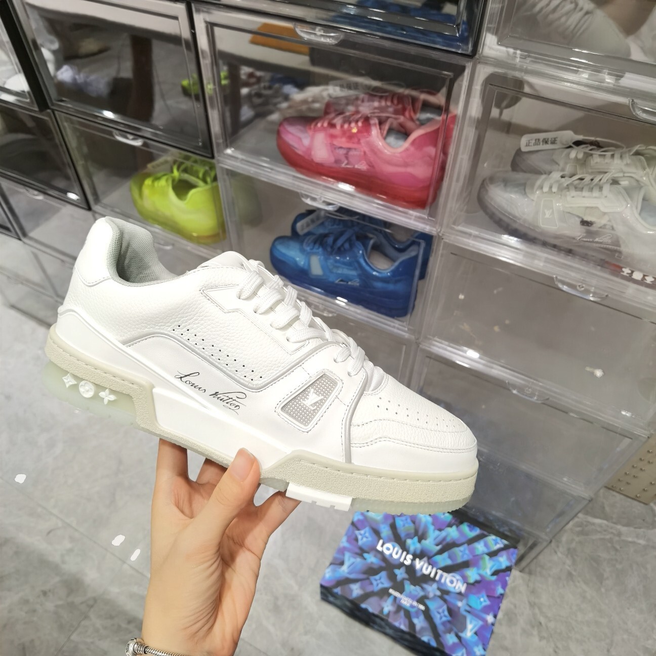 Louis Vuitton LV Trainer White Leather Sneakers for Men