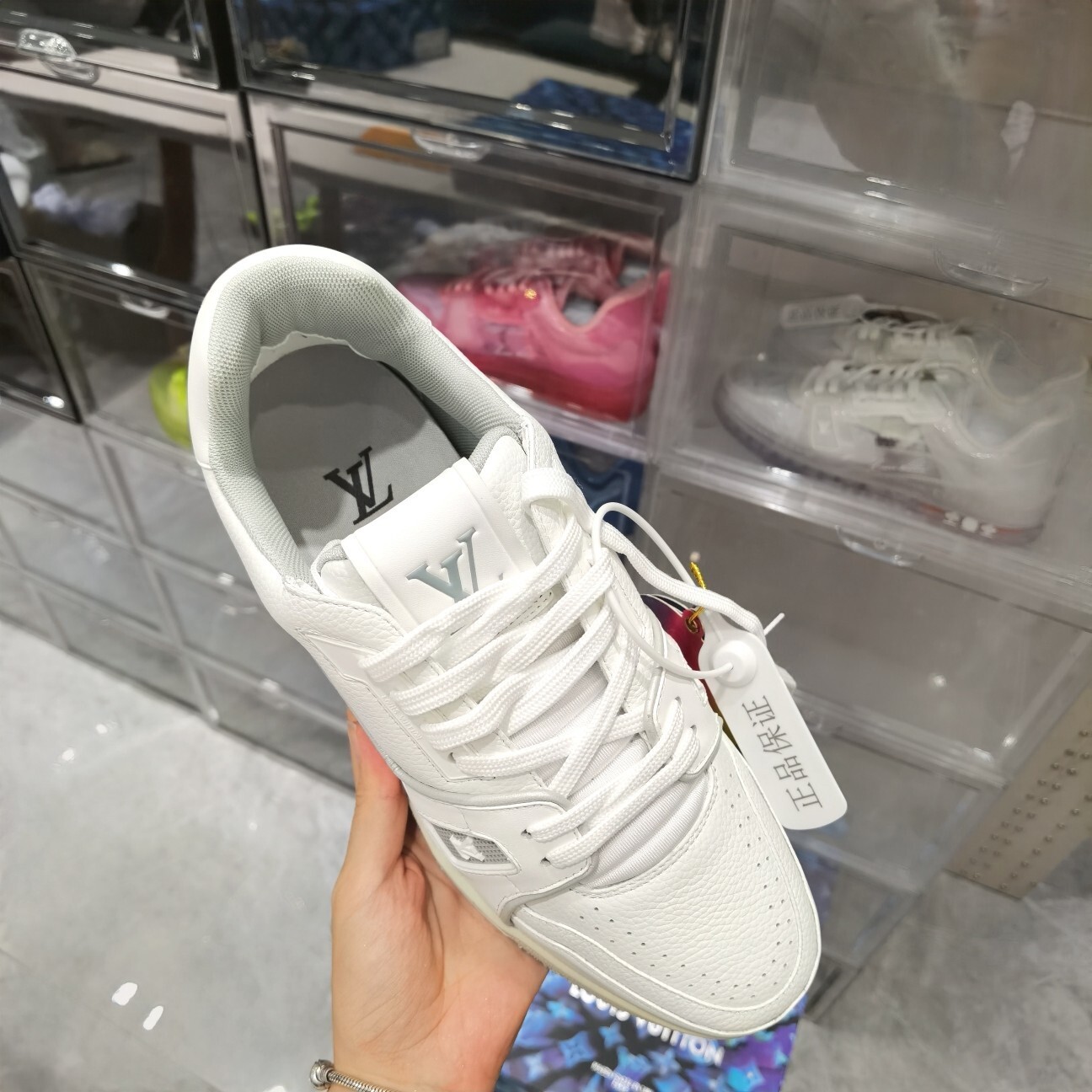 Louis Vuitton LV Trainer White Leather Sneakers for Men