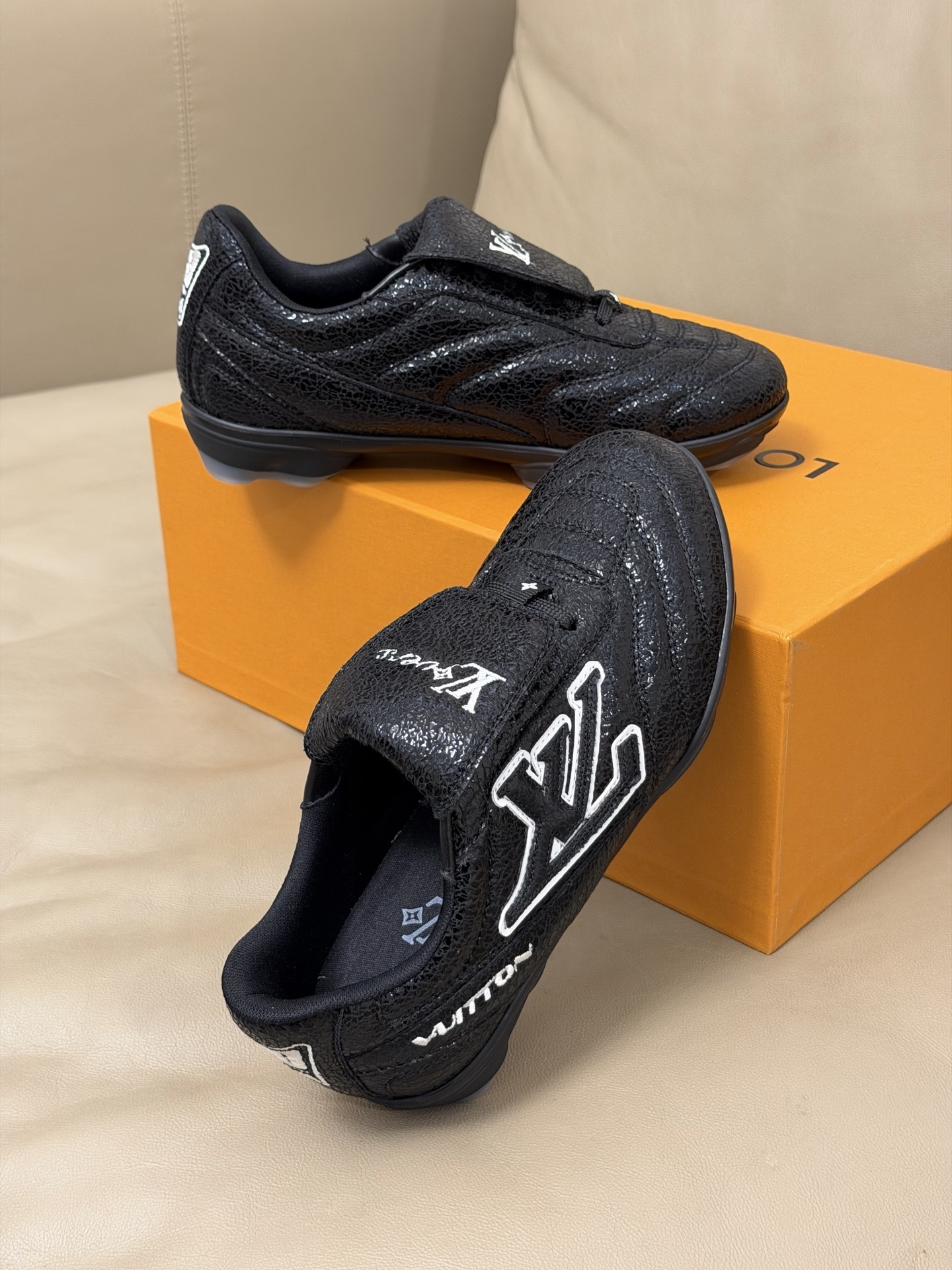 Louis Vuitton Black LV Lovers Football Sneakers - Luxury Mens Shoes