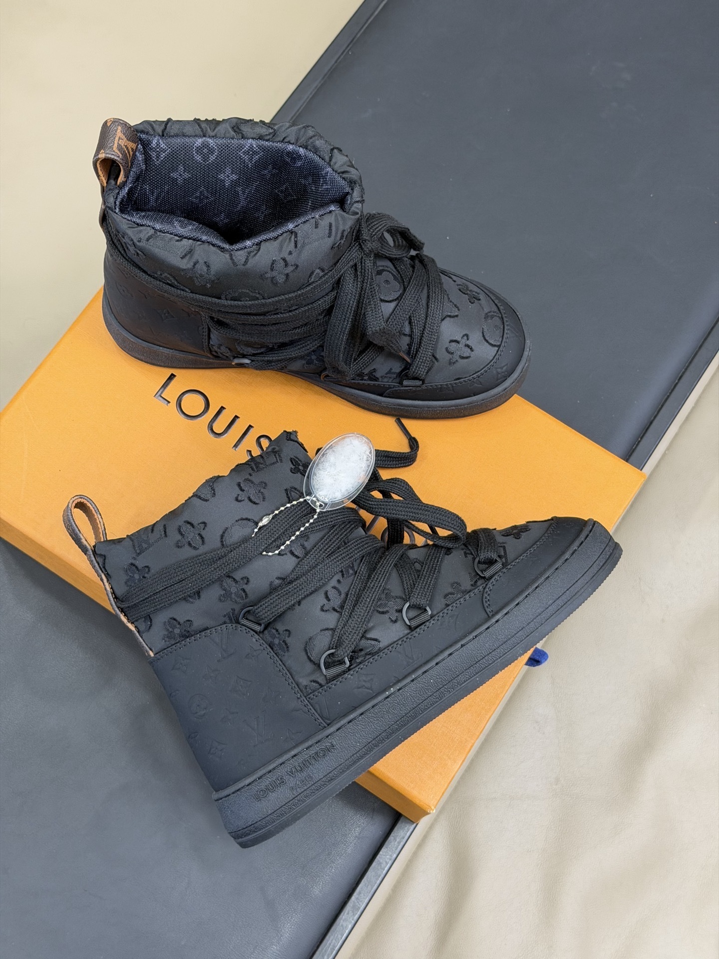 Louis Vuitton Black Monogram Pillow Comfort Ankle Boots
