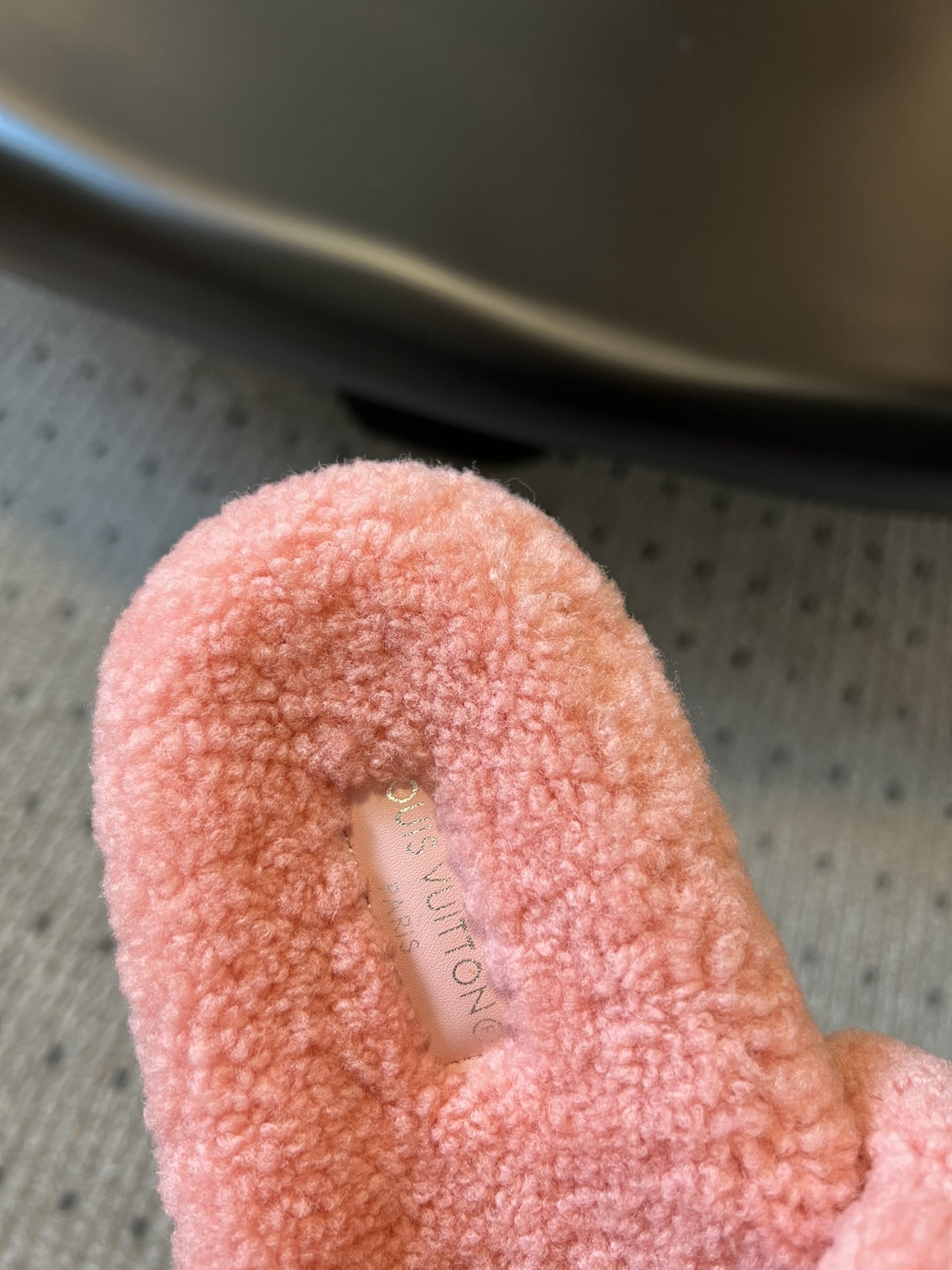 LV Pink Monogram Shearling Slippers - Women's Luxury Comfort Slides