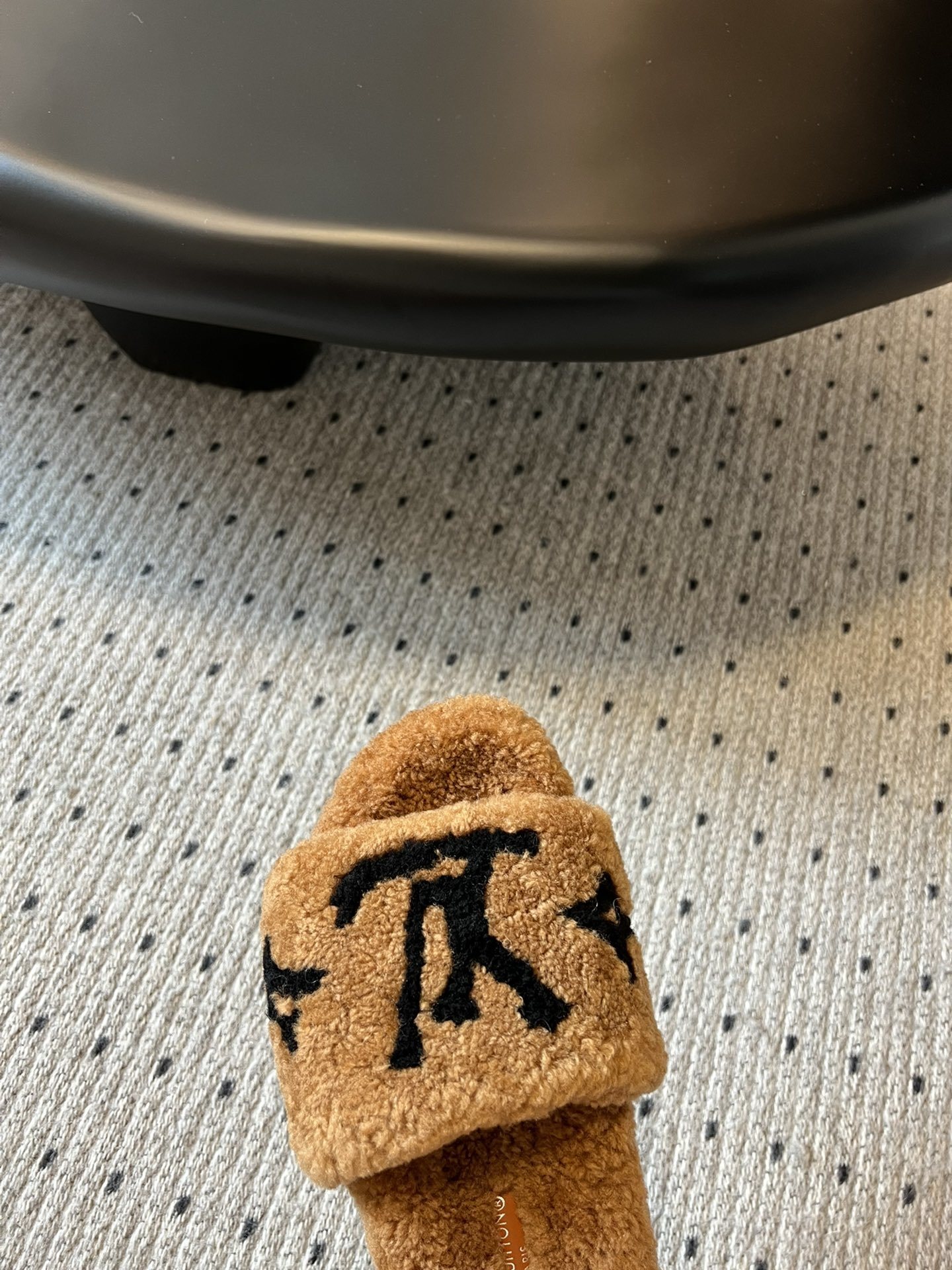 Louis Vuitton LV Monogram Shearling Slippers - Cognac Brown