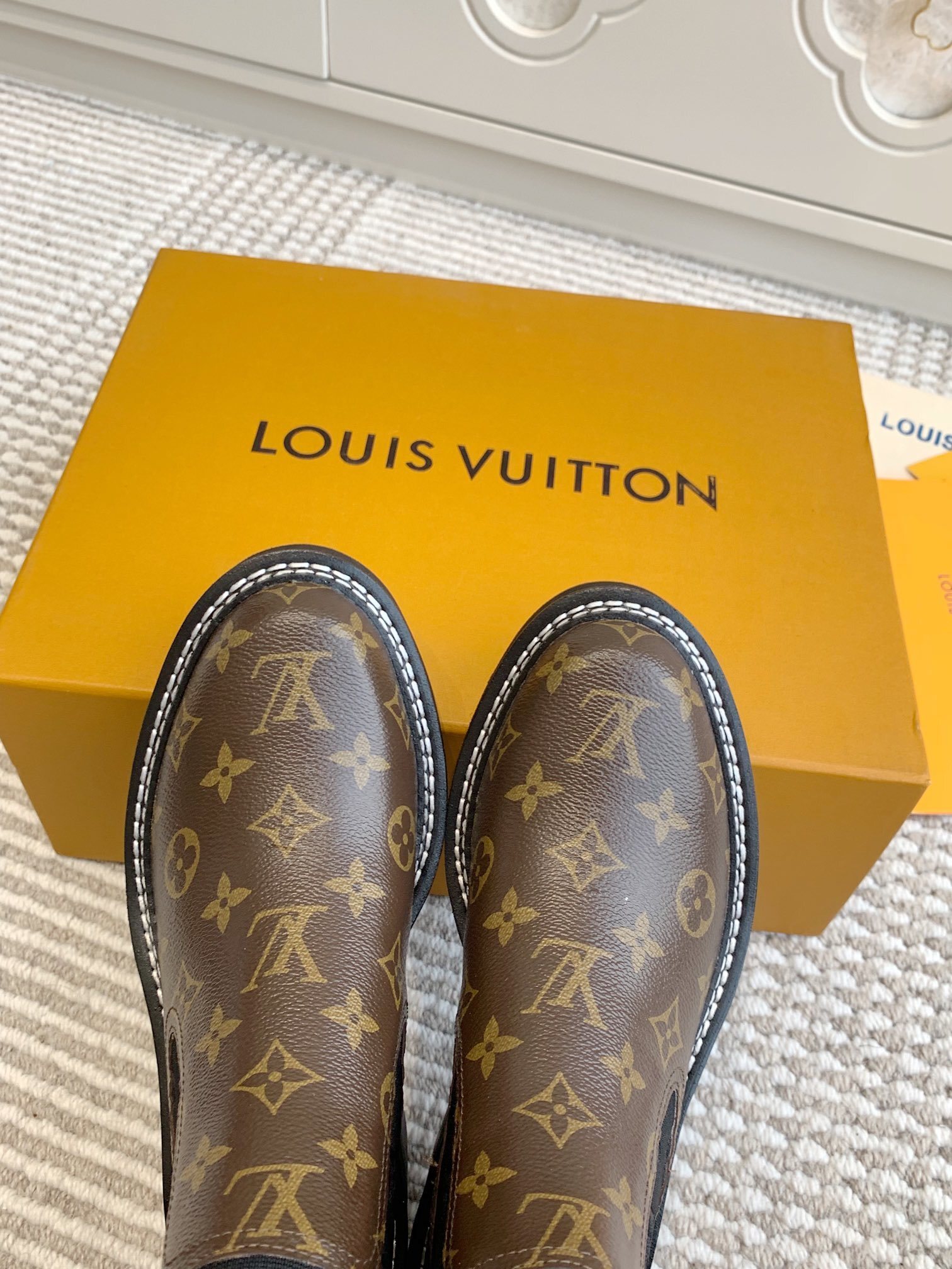 Louis Vuitton Territory Flat Ankle Boots Monogram Canvas