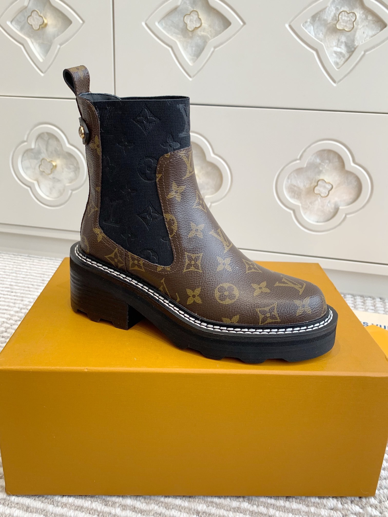 Louis Vuitton Territory Flat Ankle Boots Monogram Canvas