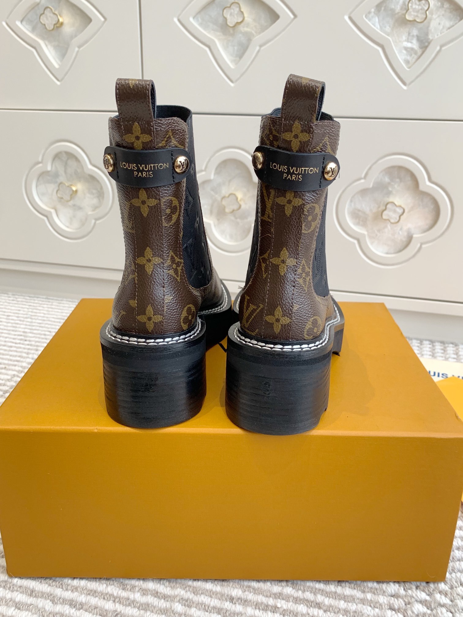 Louis Vuitton Territory Flat Ankle Boots Monogram Canvas